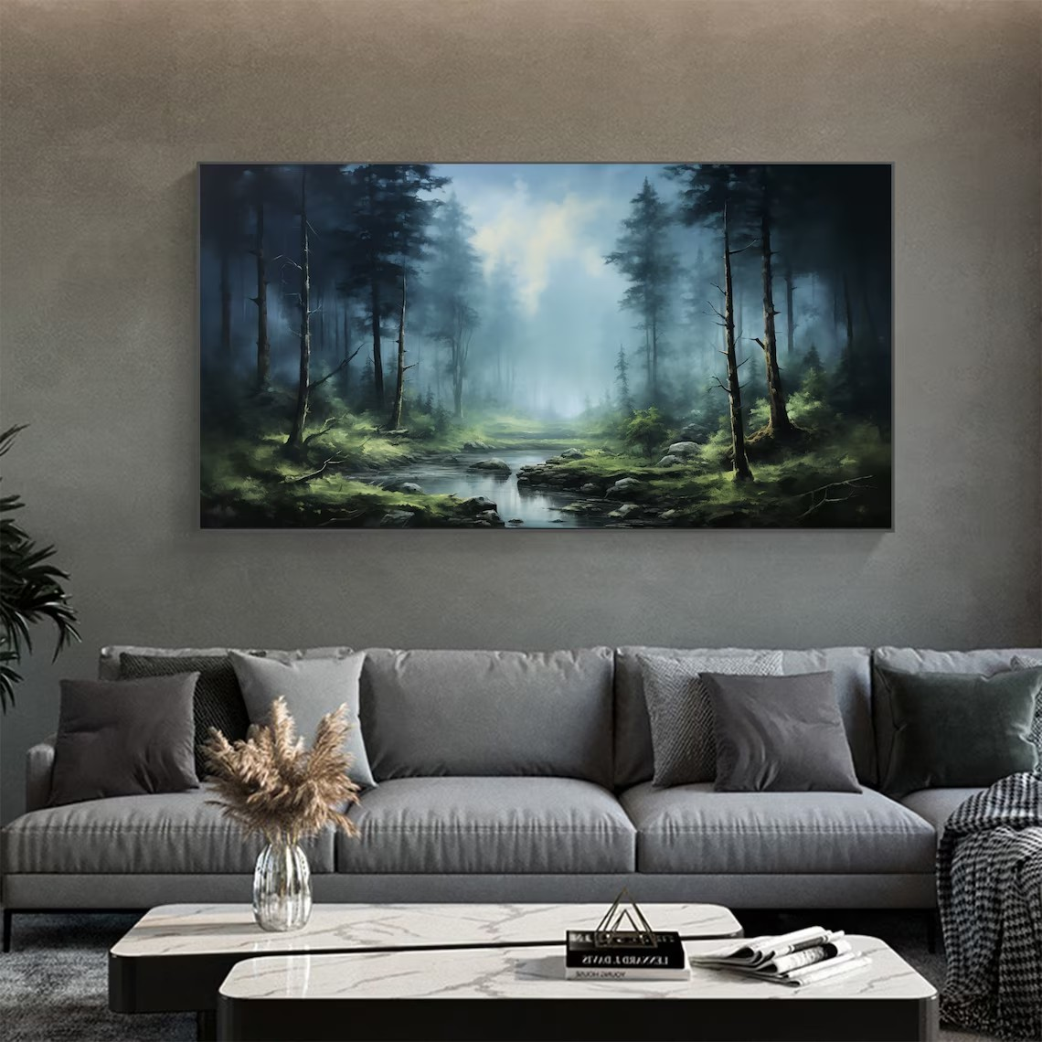 Woodland Mist Abstract Wall Art #BGA 047