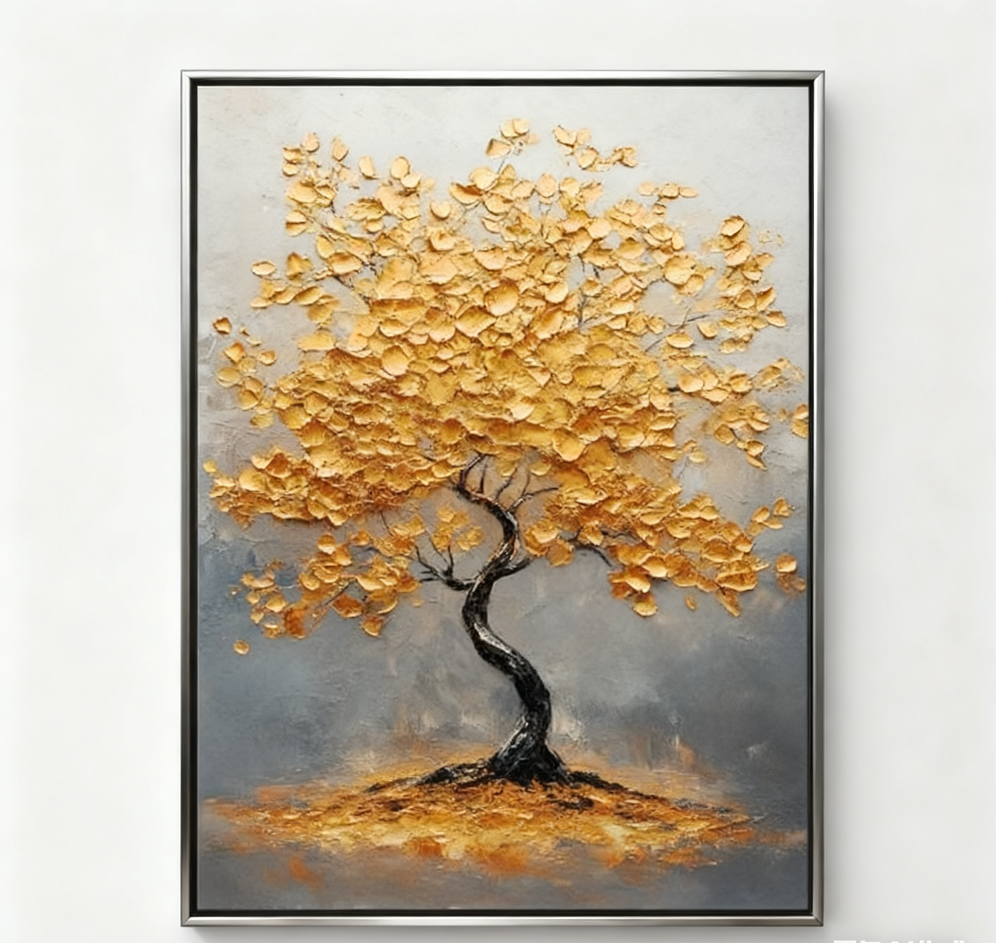 Golden Tree of Tranquility Canvas Art Luxurious Wall Decor #FT 061