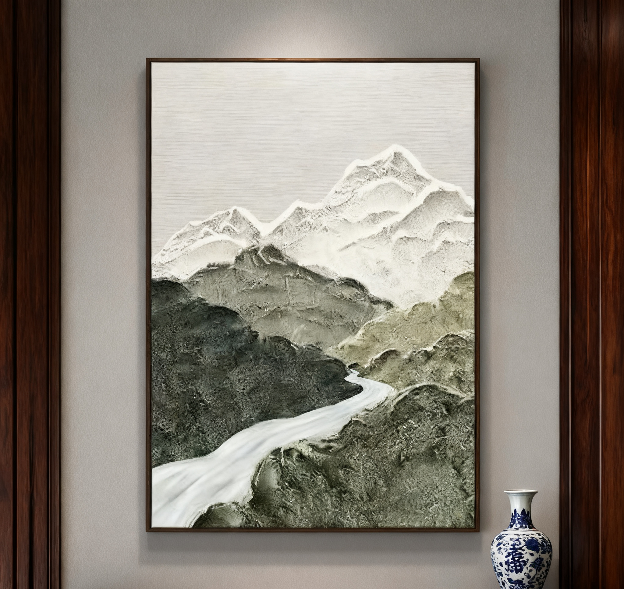 Blue & Green Abstract Painting #CXA 014