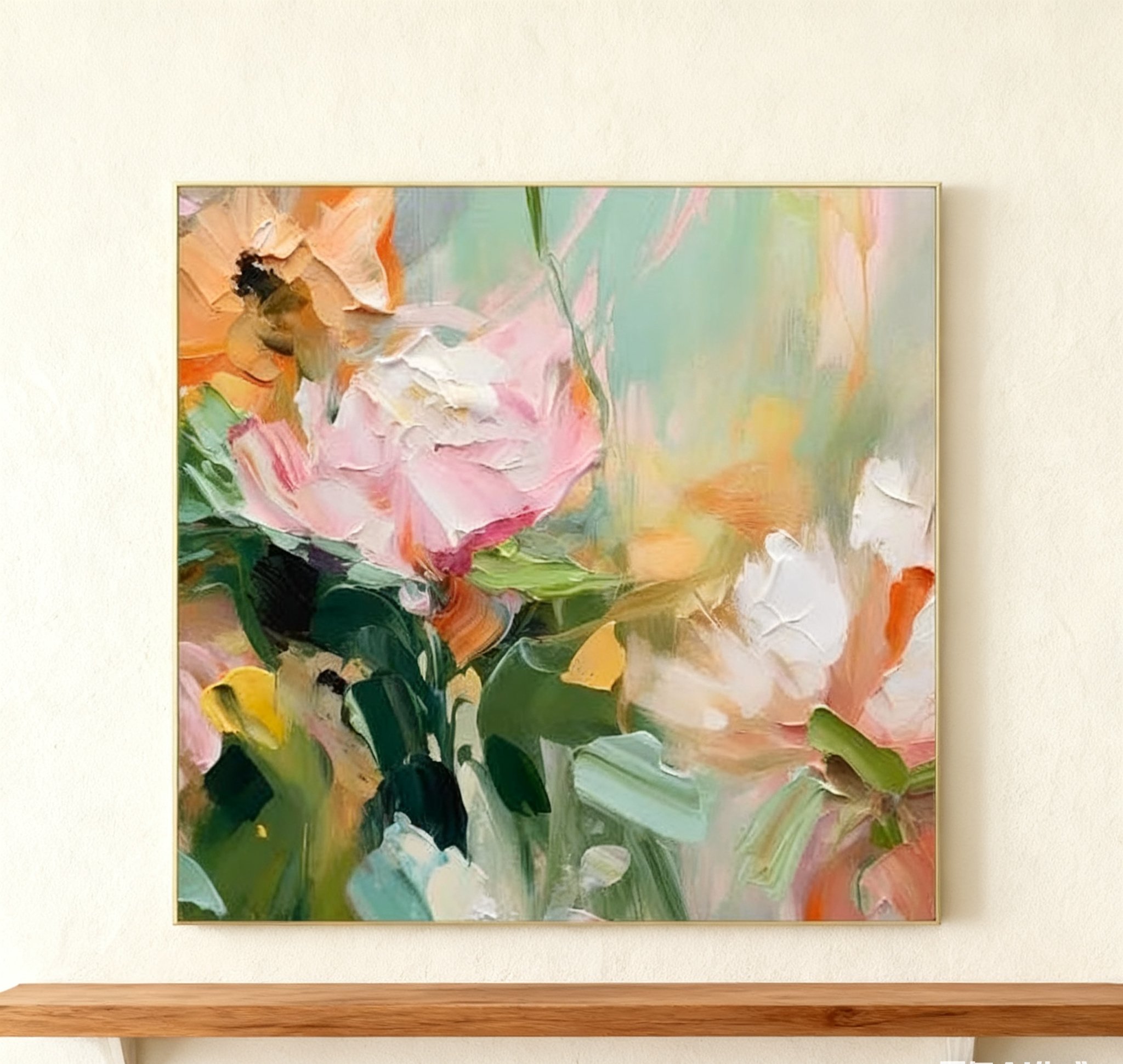 Large Floral Abstract Wall Art for Home Decor #FT 013