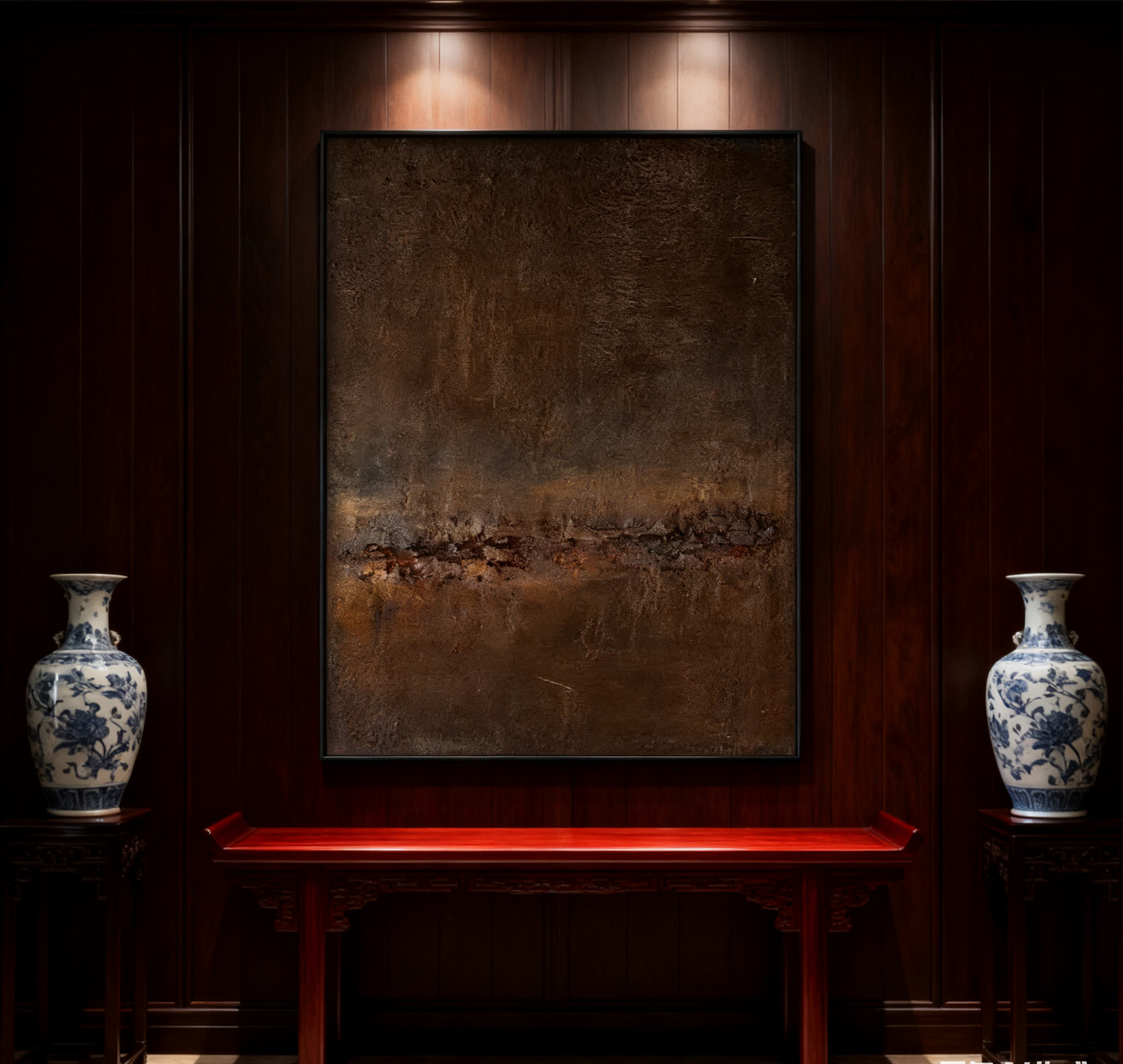 Beige & Brown Abstract Painting #BBA 008