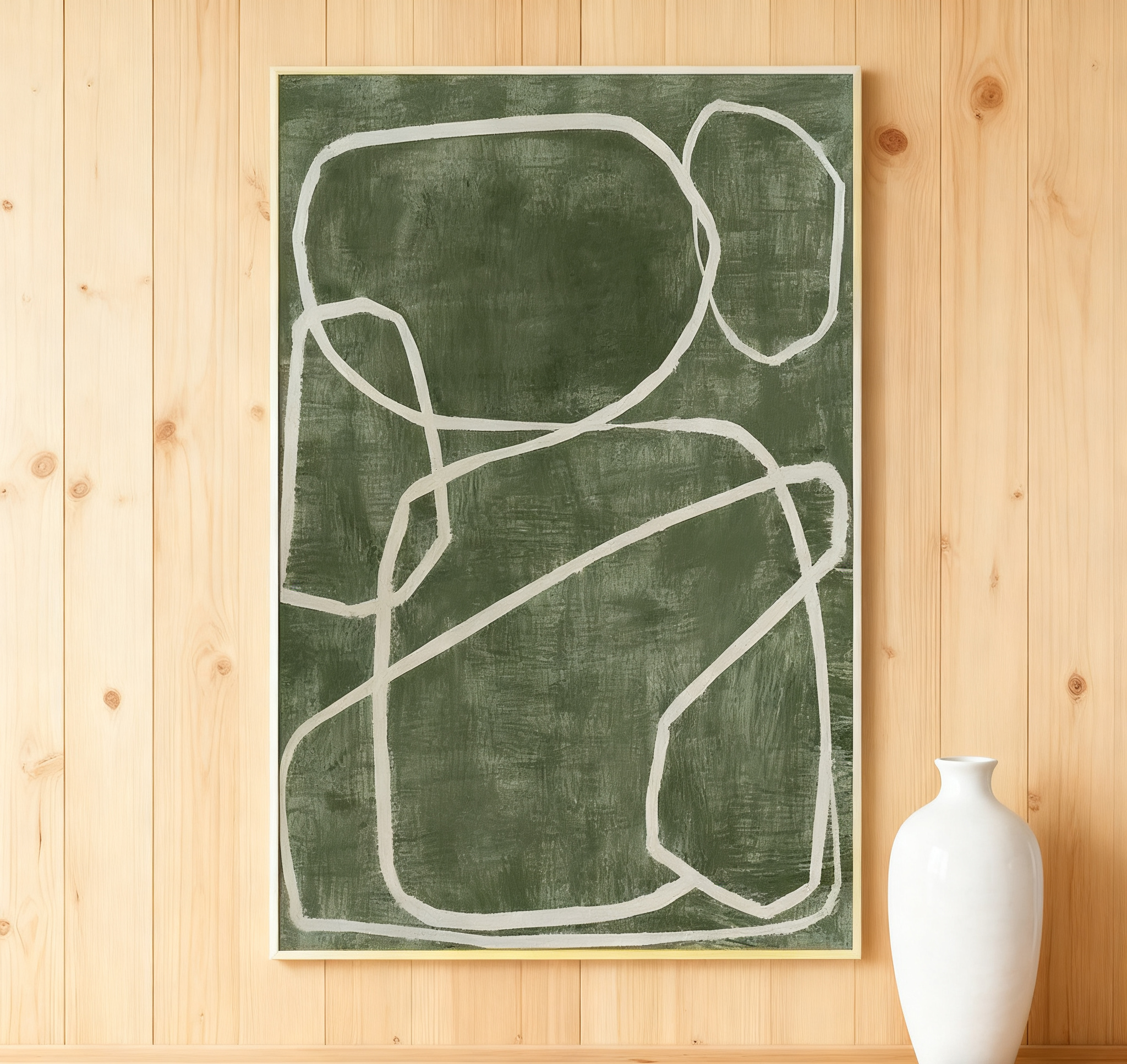 Blue & Green Abstract Painting #AVG 002