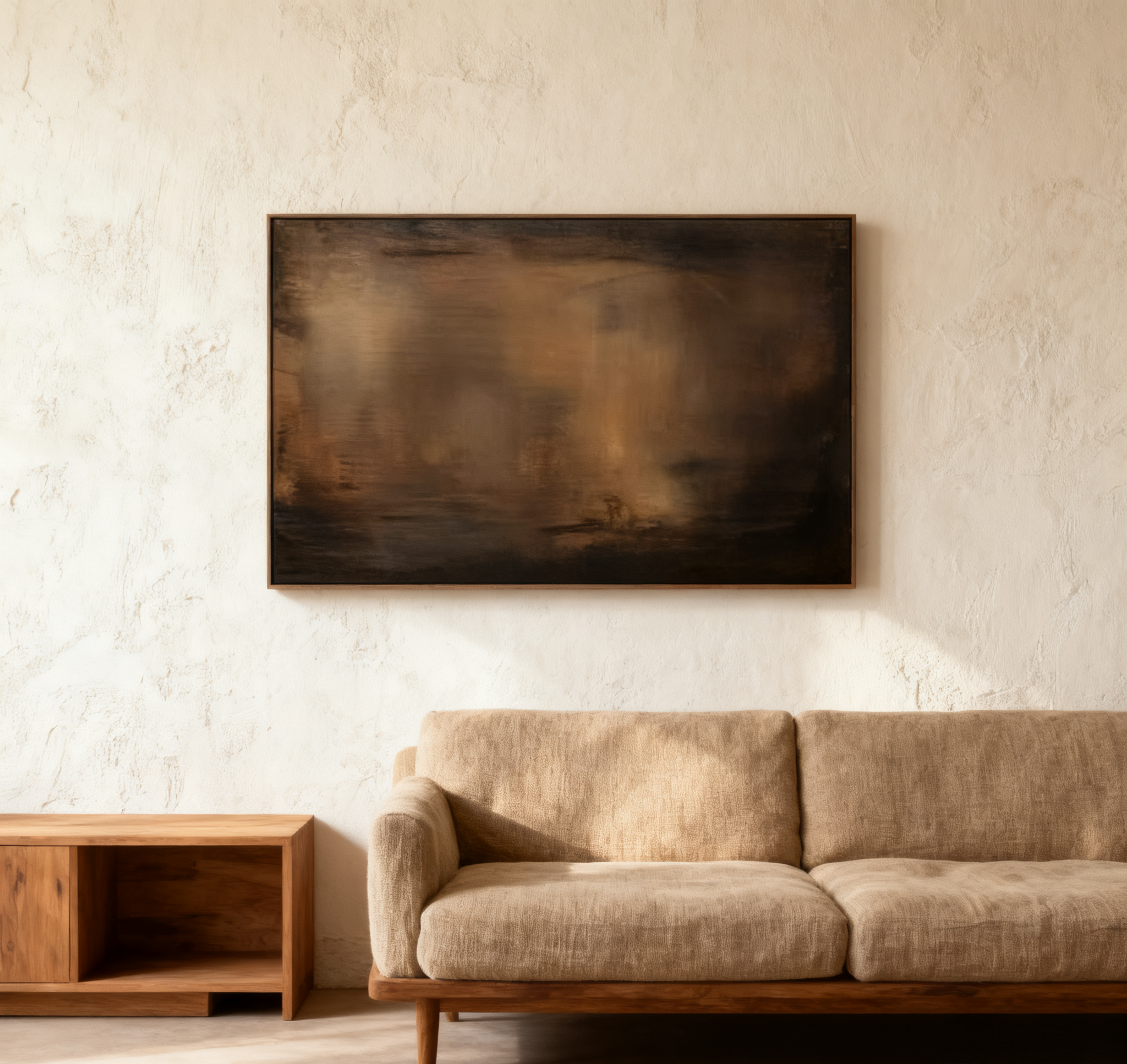 Brown Landscape Moody Canvas, Modern Wall Decor #BGA 077