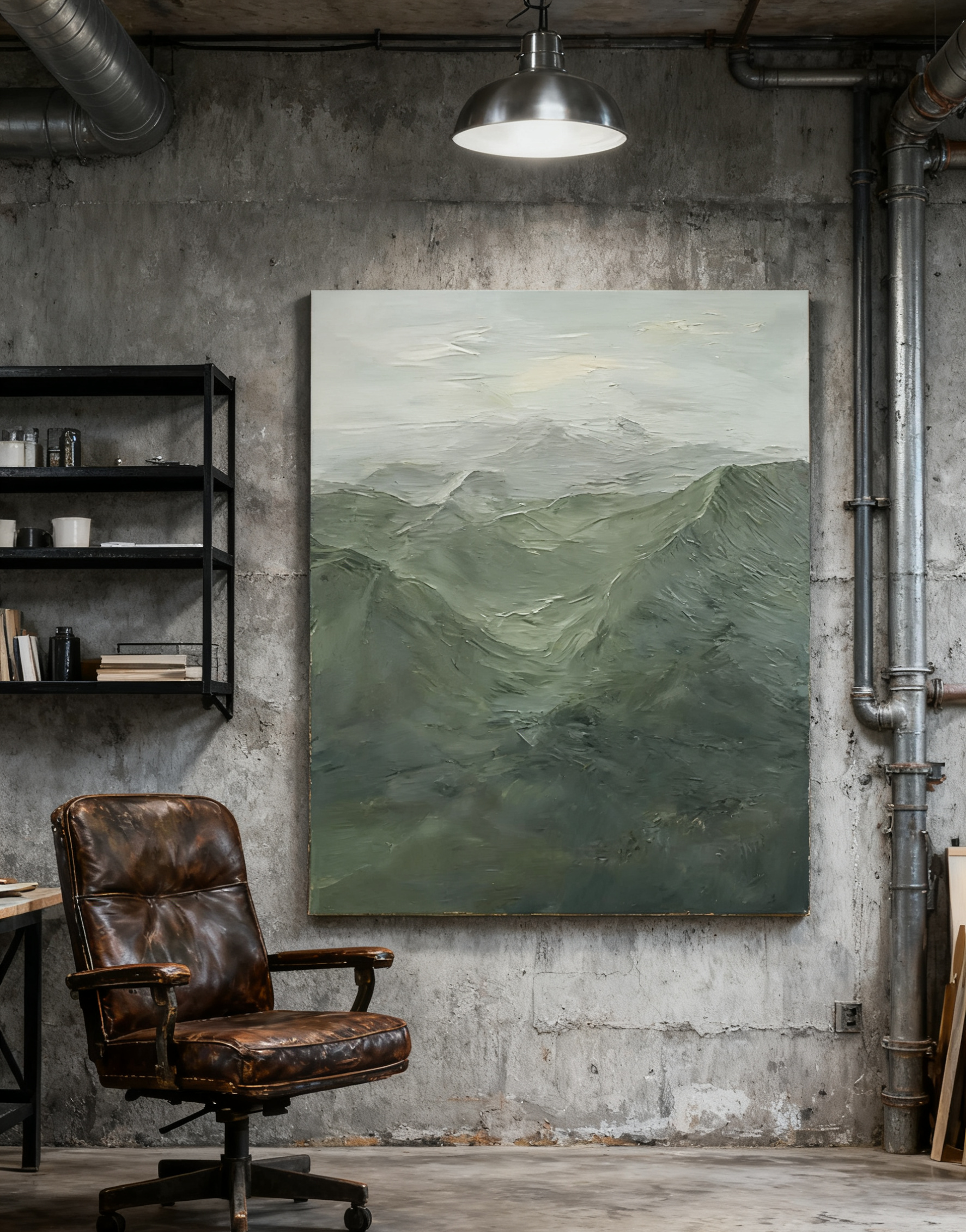 Blue & Green Abstract Painting #AVG 001