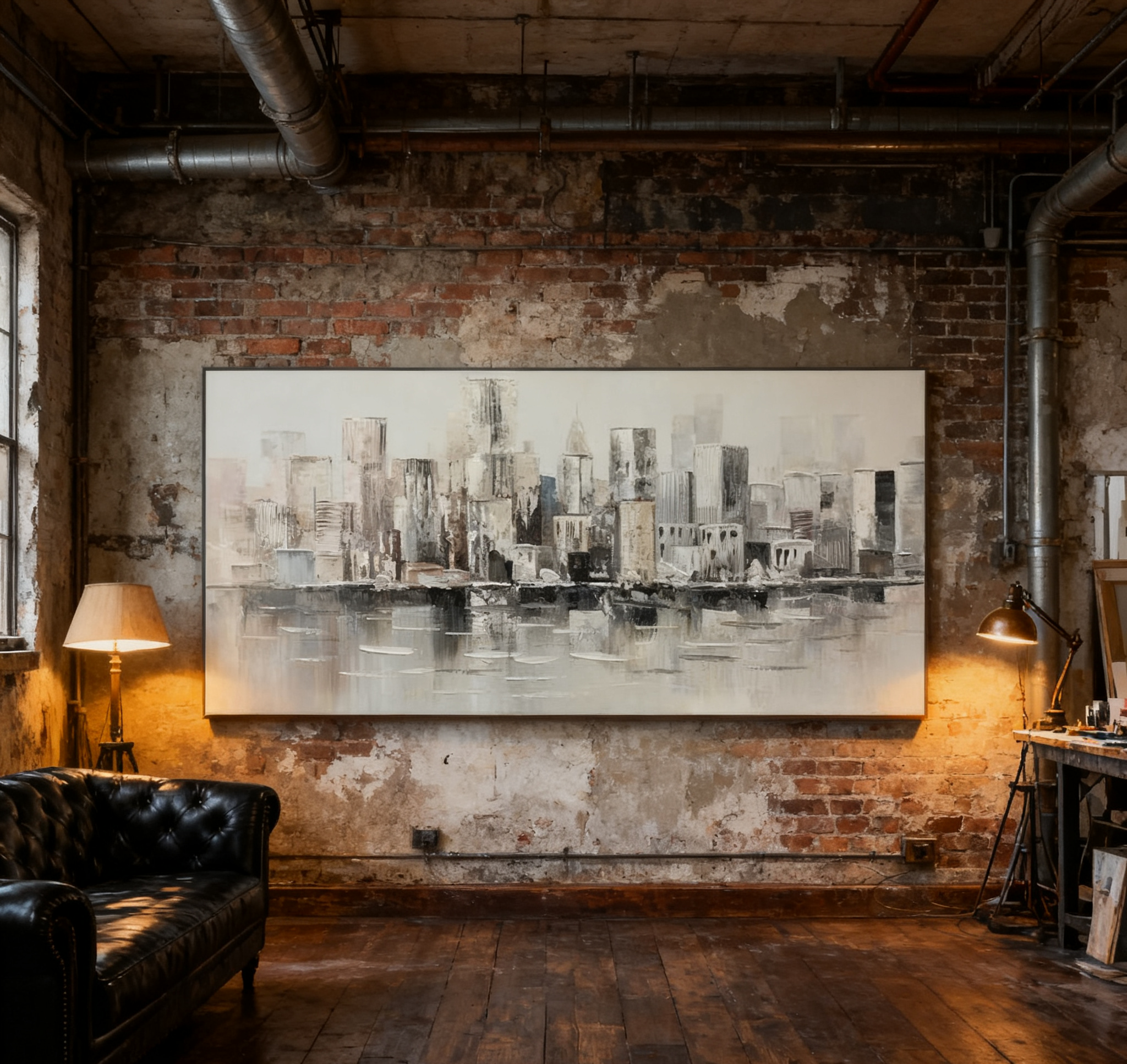 Black & White Abstract Painting #BWA 001