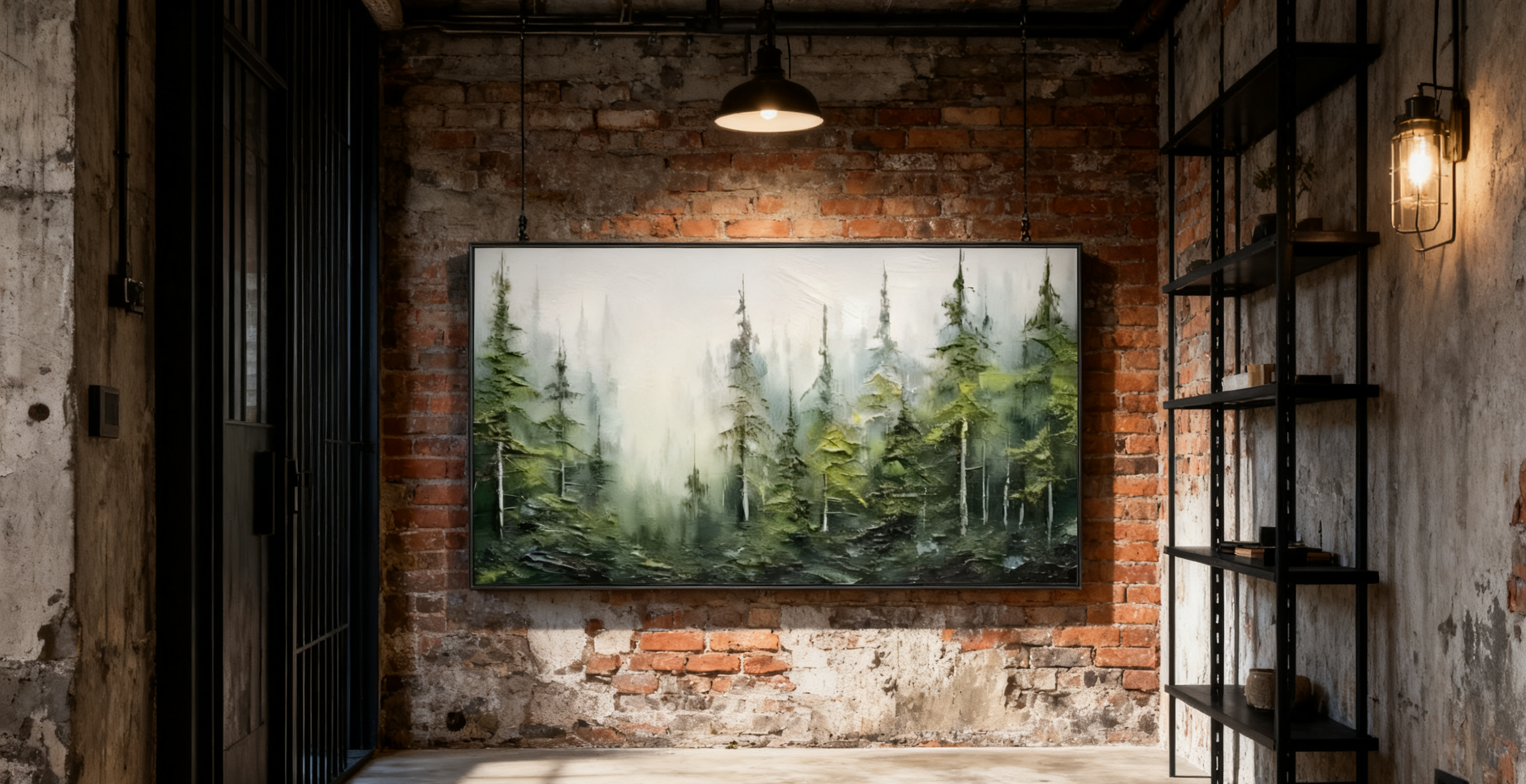 Blue & Green Minimalist Abstract Painting #BGM 007