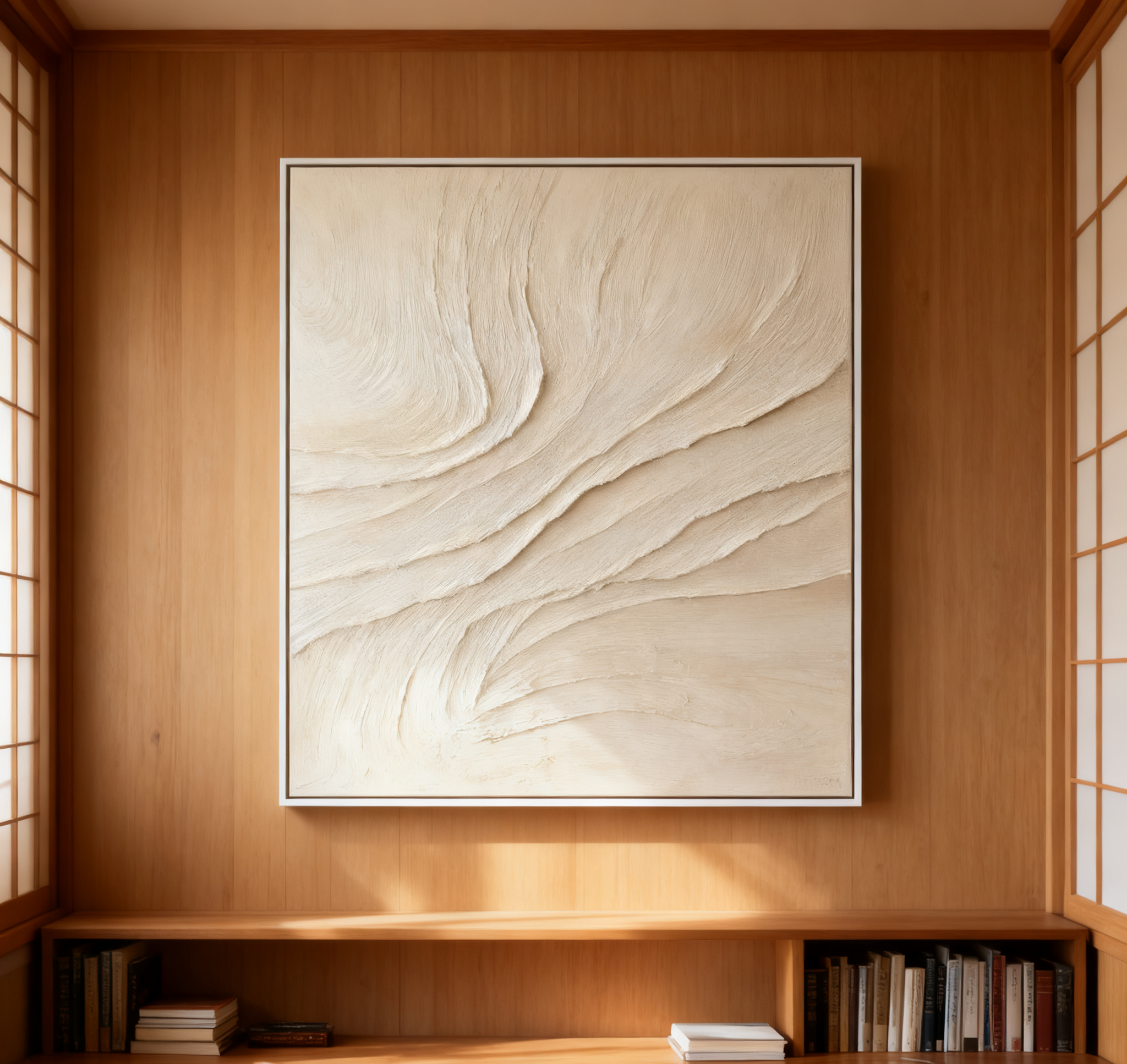 White Minimalist Abstract Painting #CXA 028