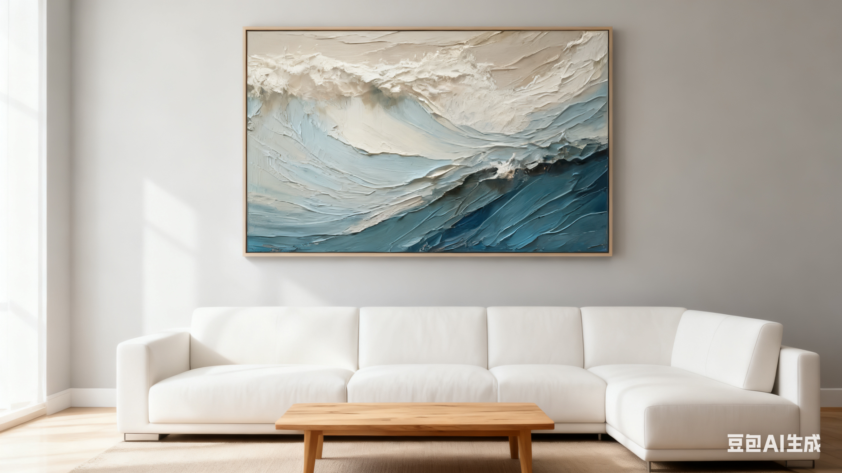 Blue & Green Abstract Painting #CXA 017