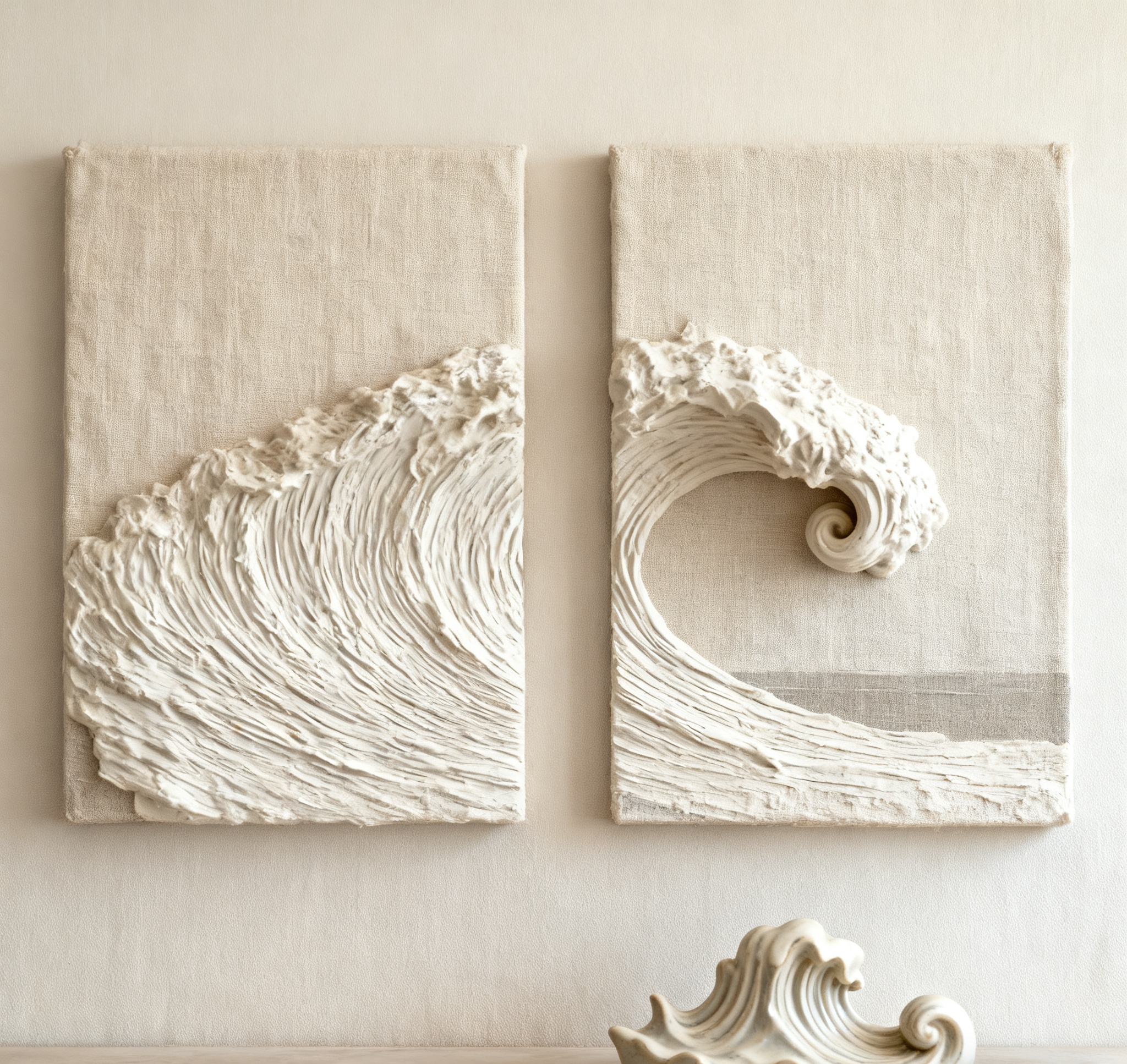 Textured Ocean Wave Art 3D Oil Painting for Modern Home Decor #BBS 011