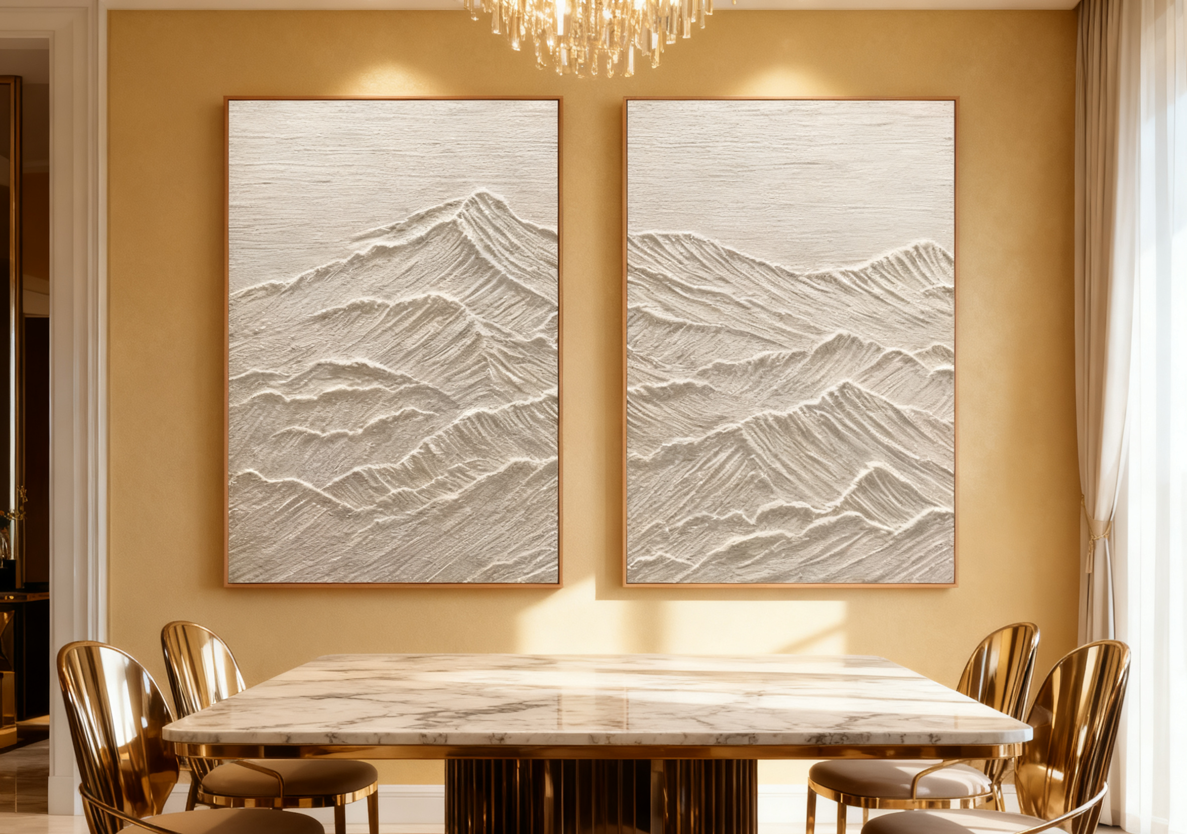 Abstract Tranquility Painting SET OF 2 #CXA 014