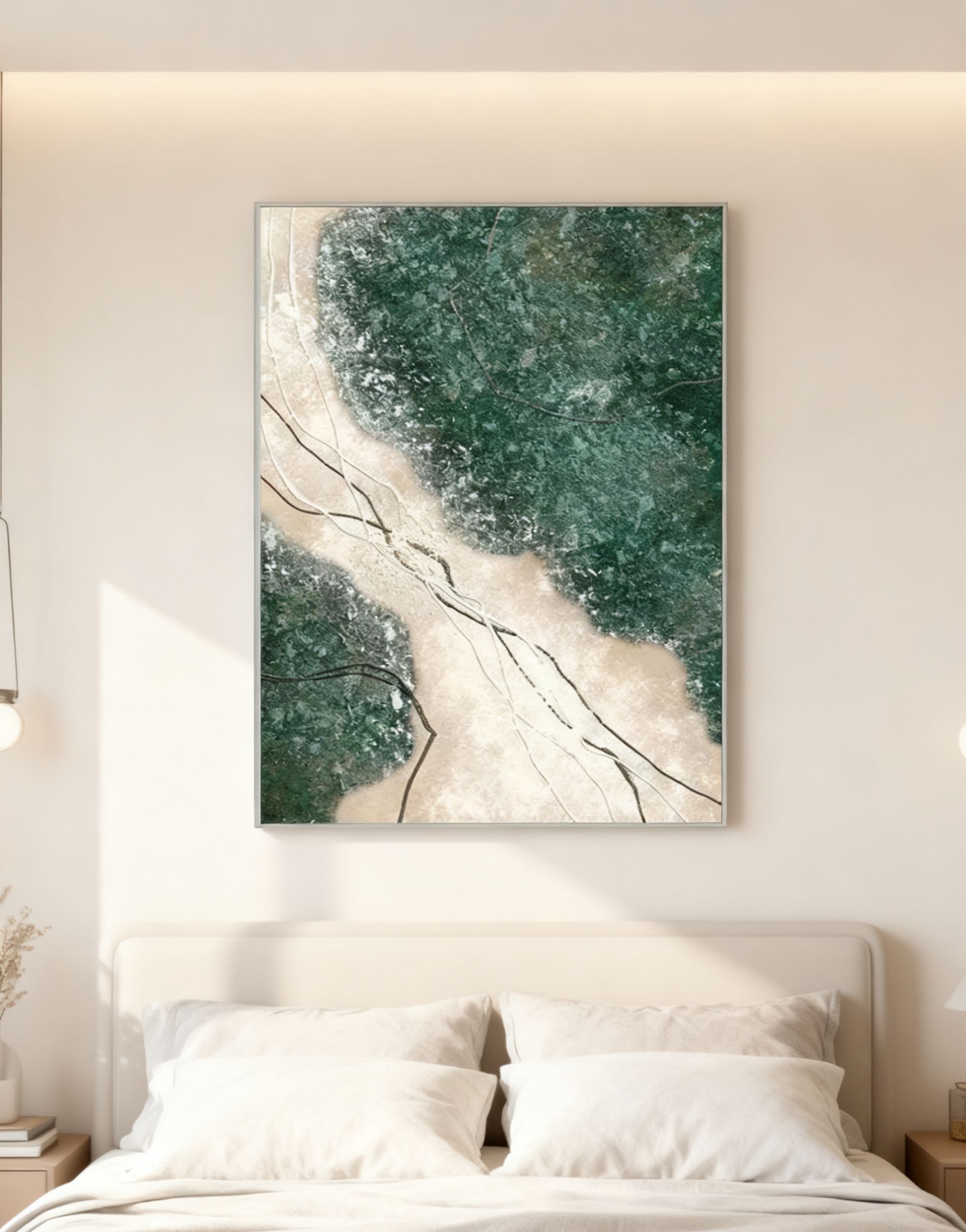 Blue & Green Abstract Painting #CXA 007