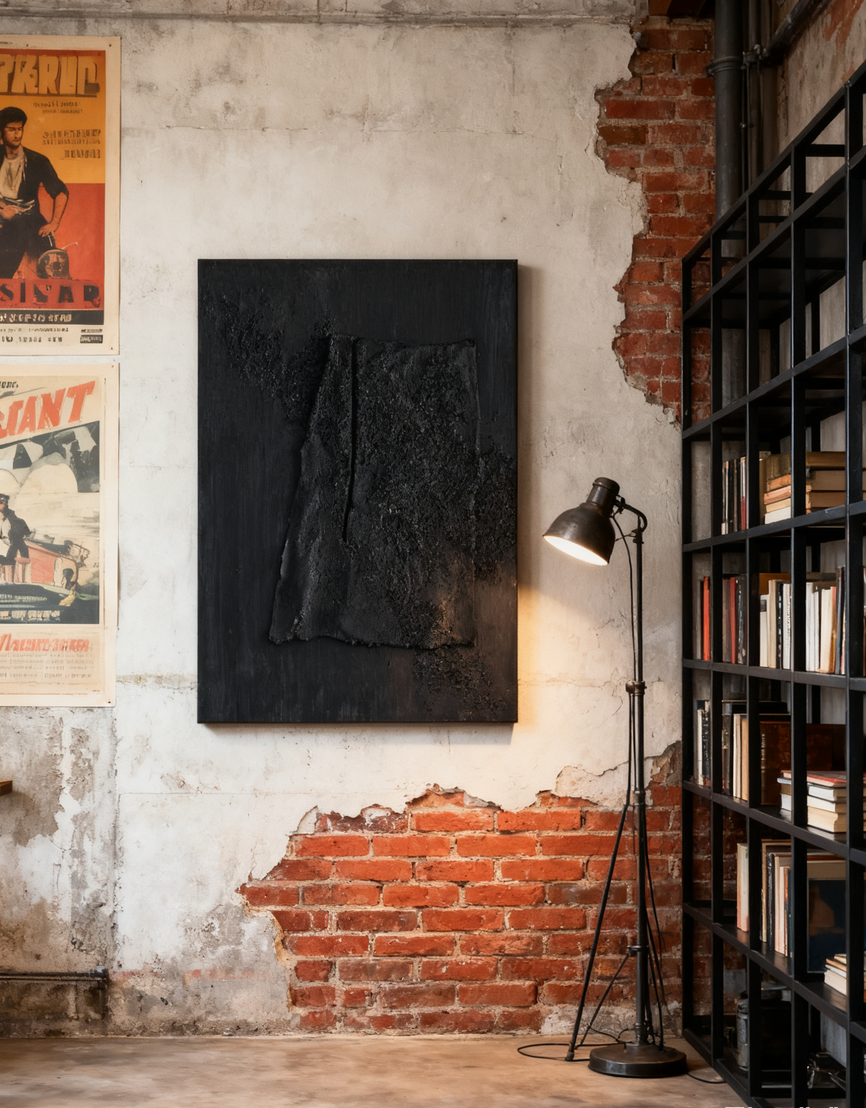 Black Minimalist Abstract Painting #BM 001