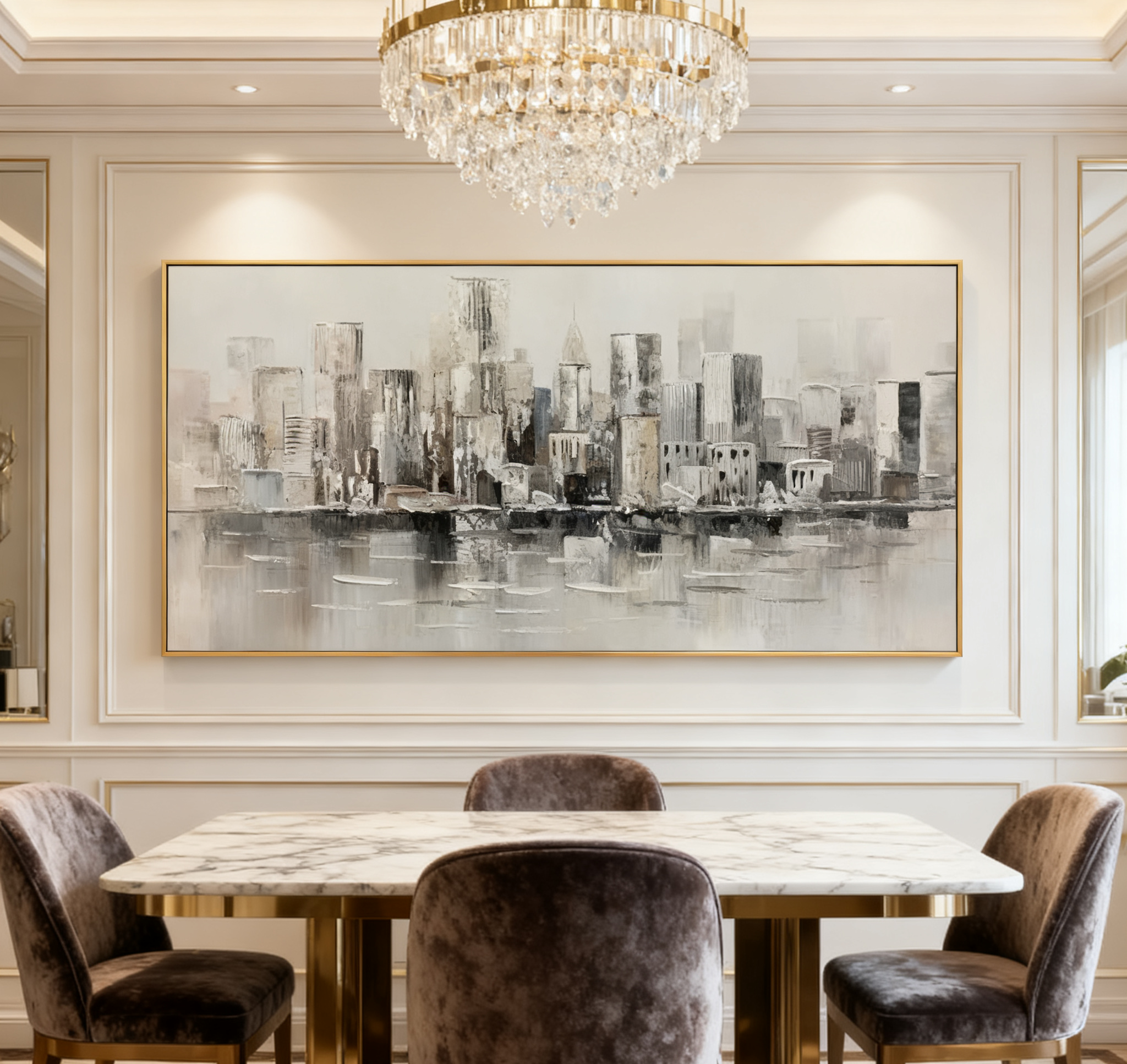 Black & White Abstract Painting #BWA 001