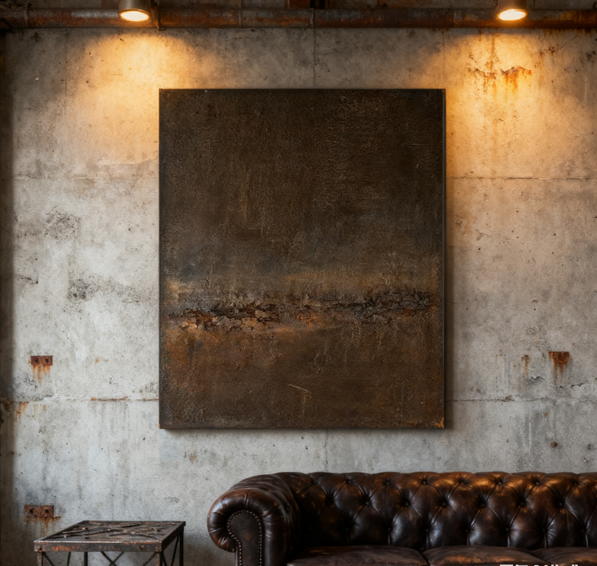 Beige & Brown Abstract Painting #BBA 008