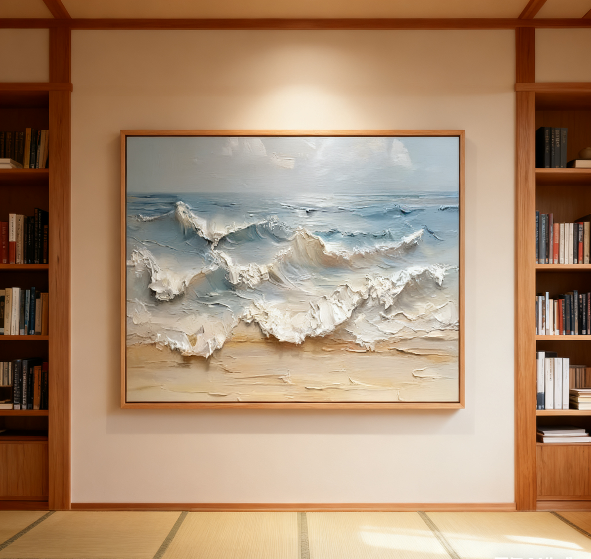 Large Textured Seascape Painting for Living Room Wall Art #OS 001