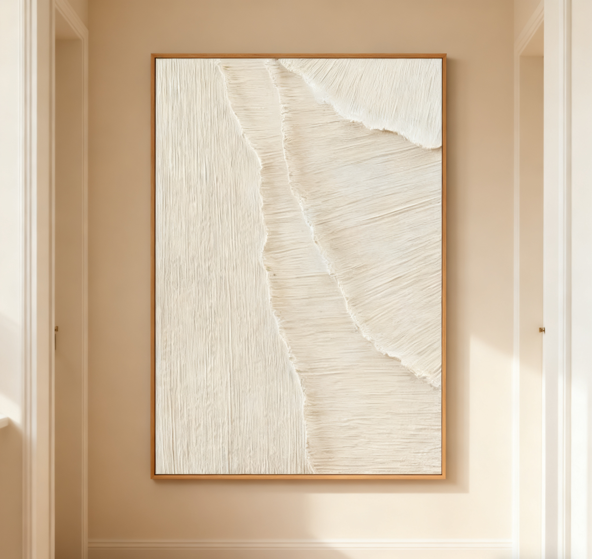 White Minimalist Abstract Painting #CXA 015