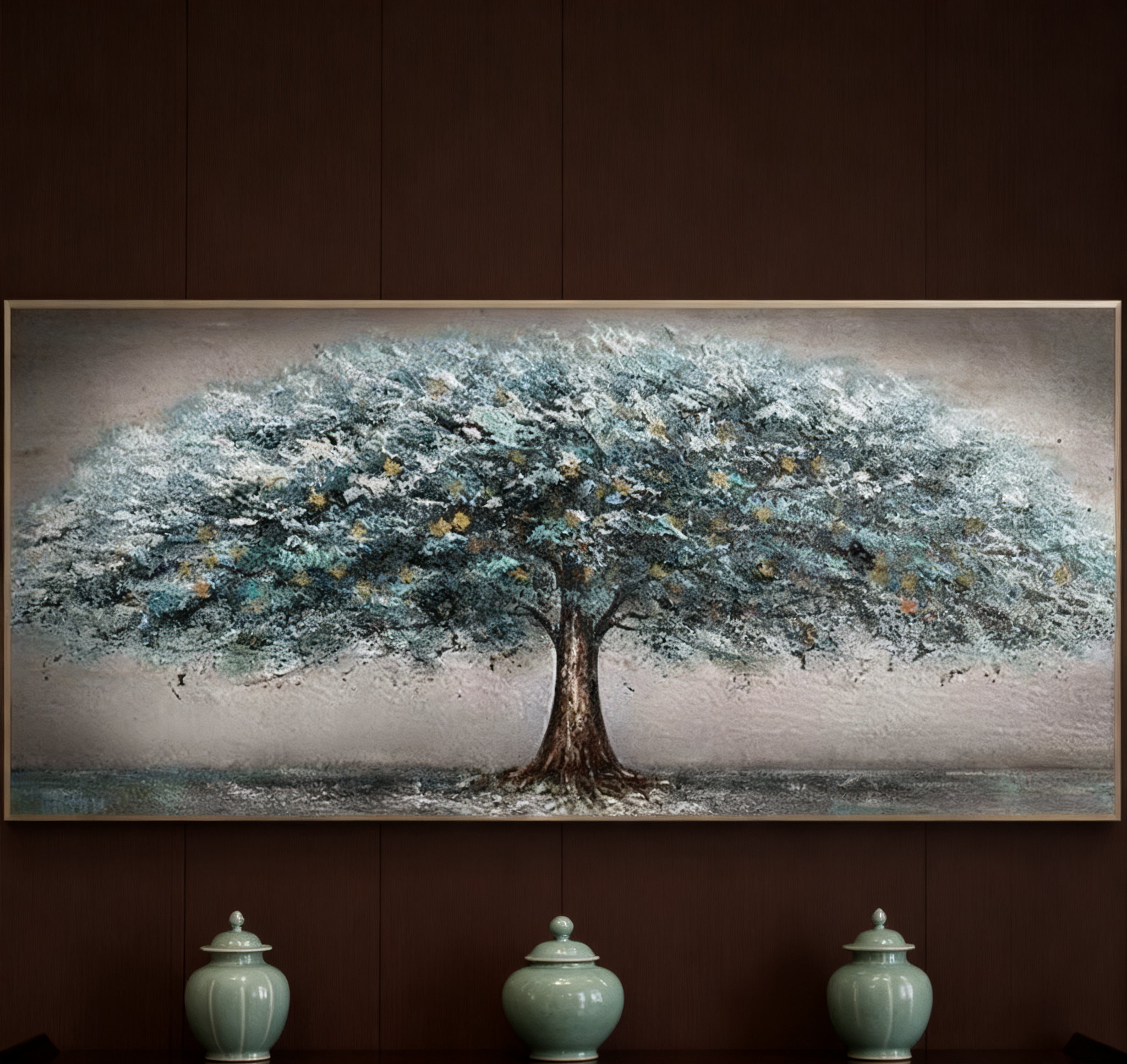 Vibrant Tree Landscape Wall Art #LL 0409
