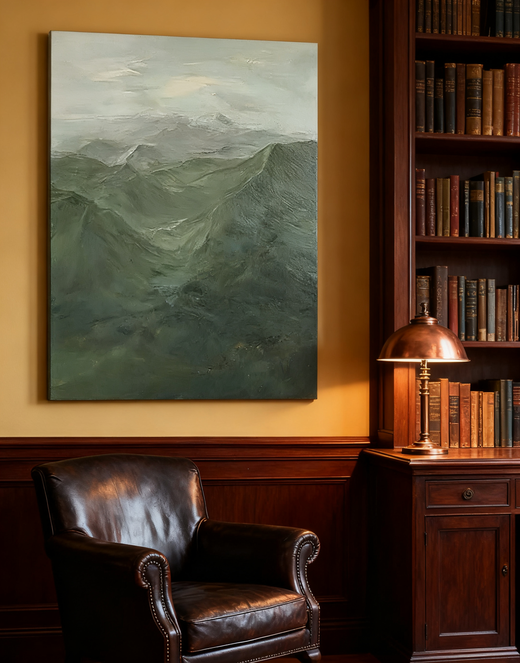 Blue & Green Abstract Painting #AVG 001