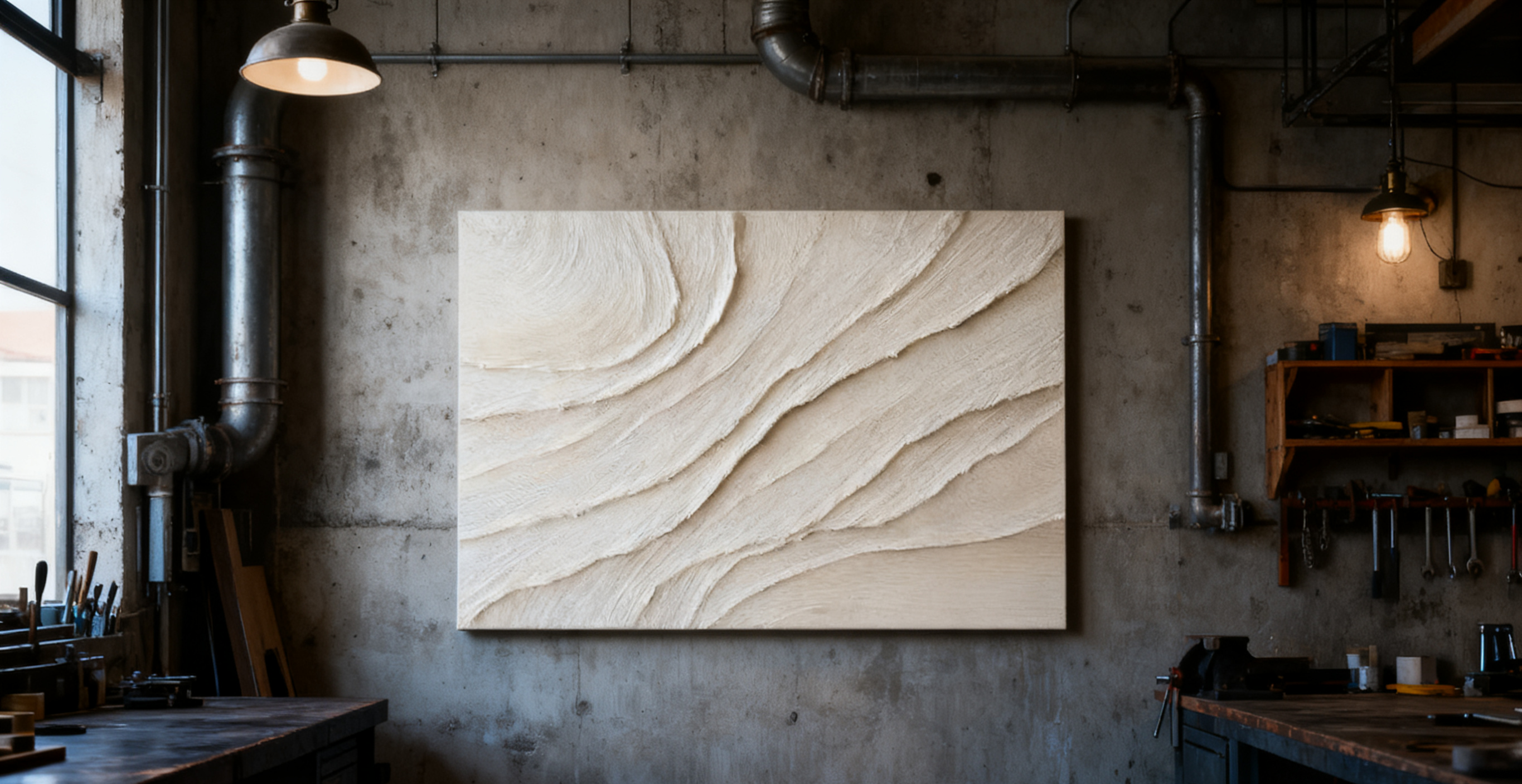 White Minimalist Abstract Painting #CXA 028