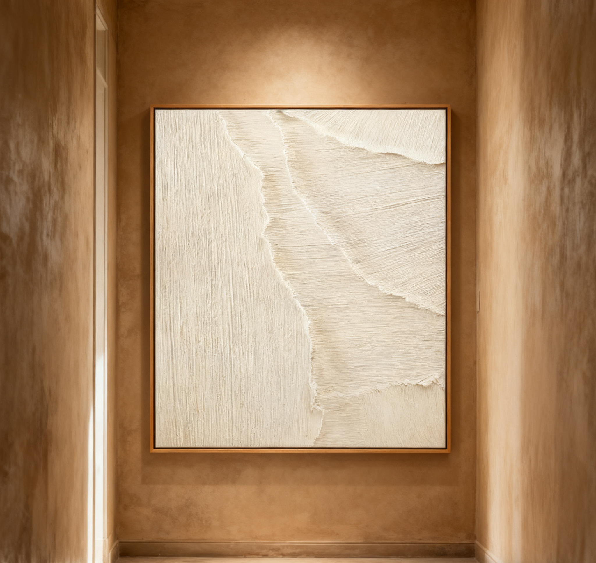 White Minimalist Abstract Painting #CXA 018