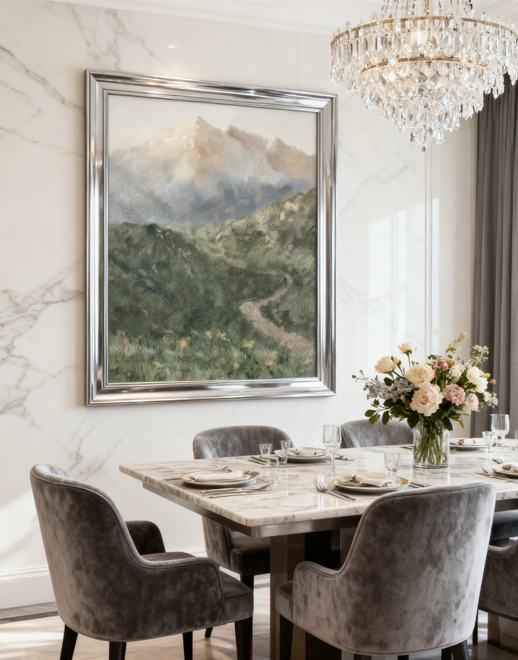 Blue & Green Abstract Painting #CXA 003