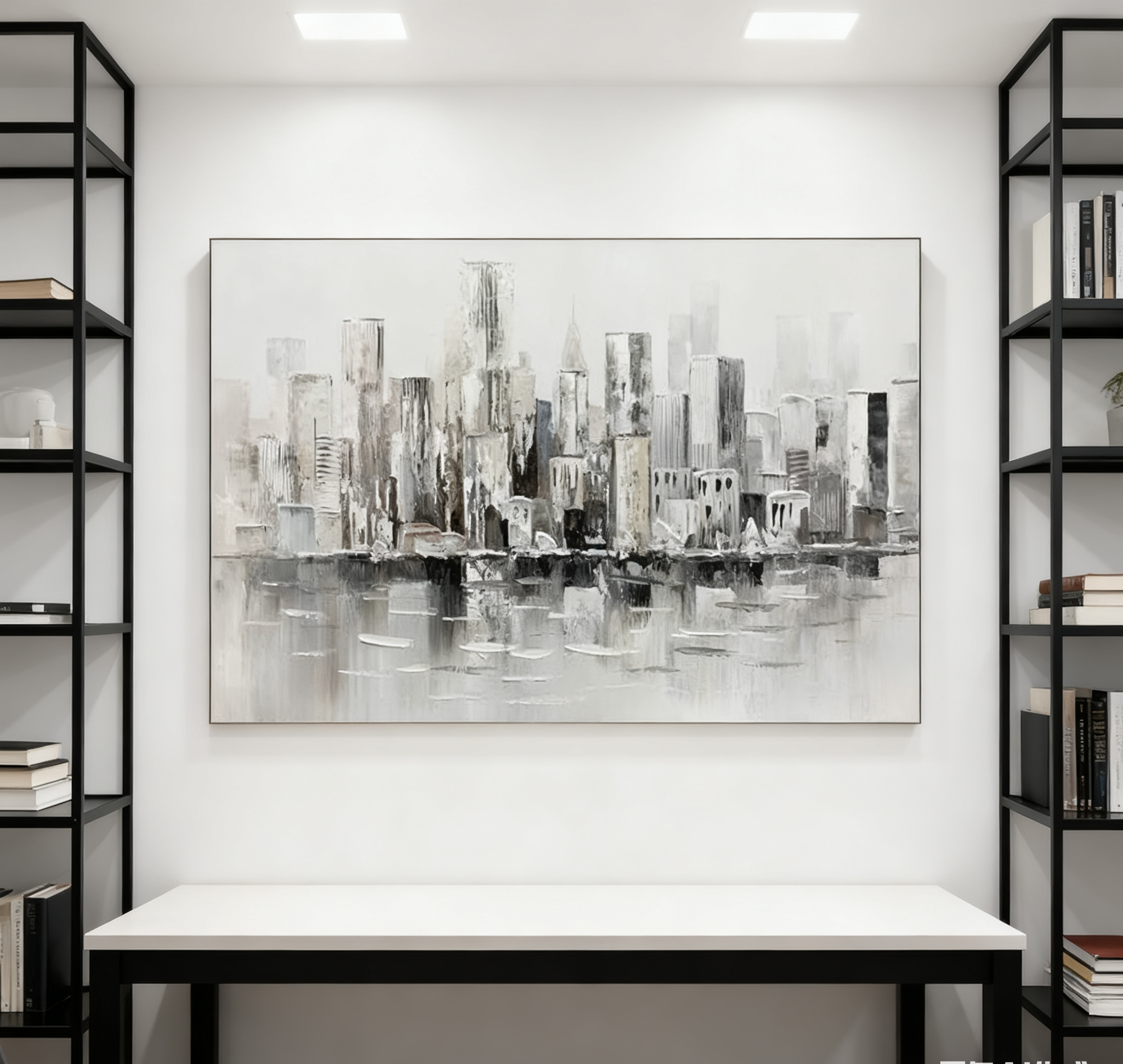 Black & White Abstract Painting #BWA 001