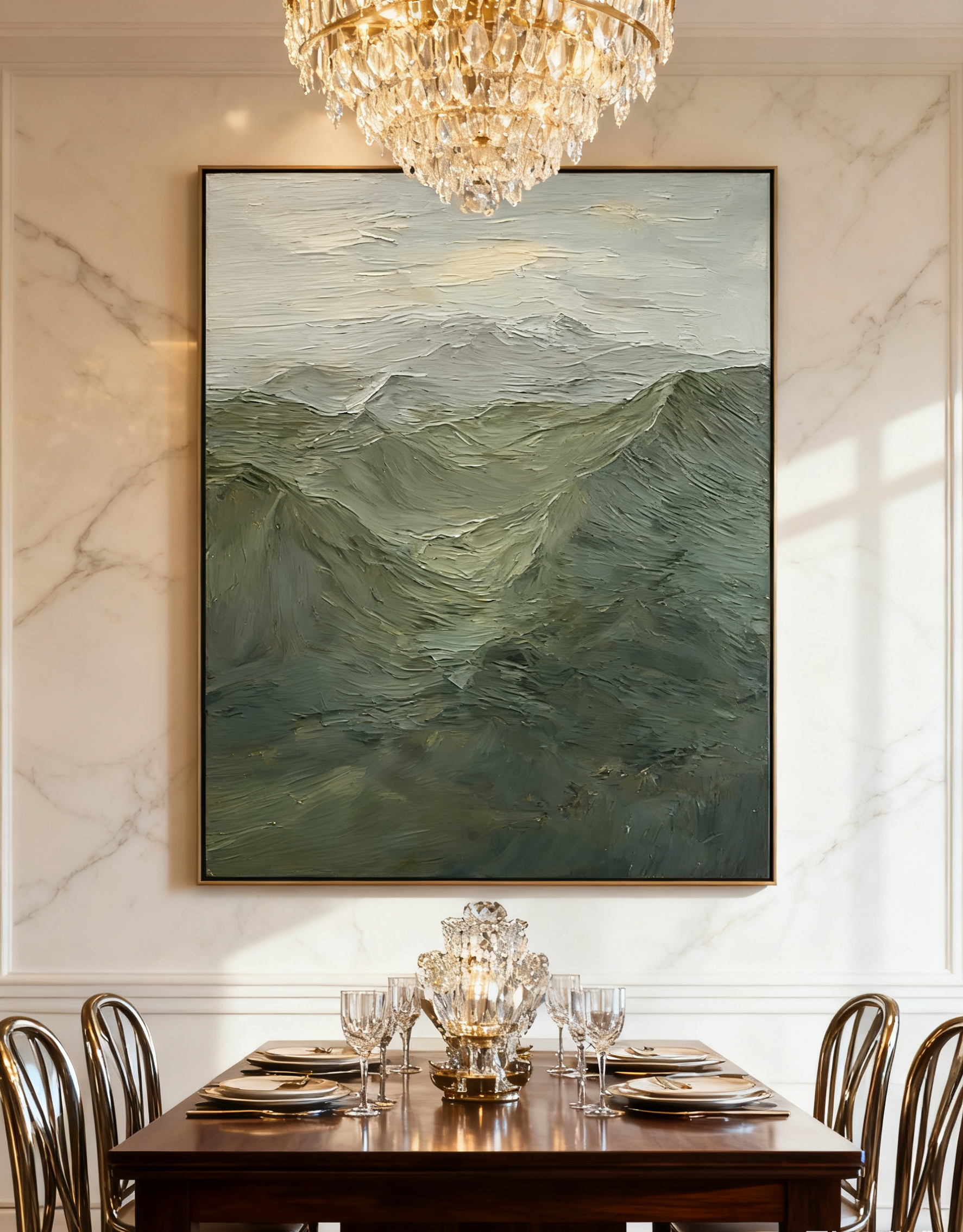 Blue & Green Abstract Painting #AVG 001