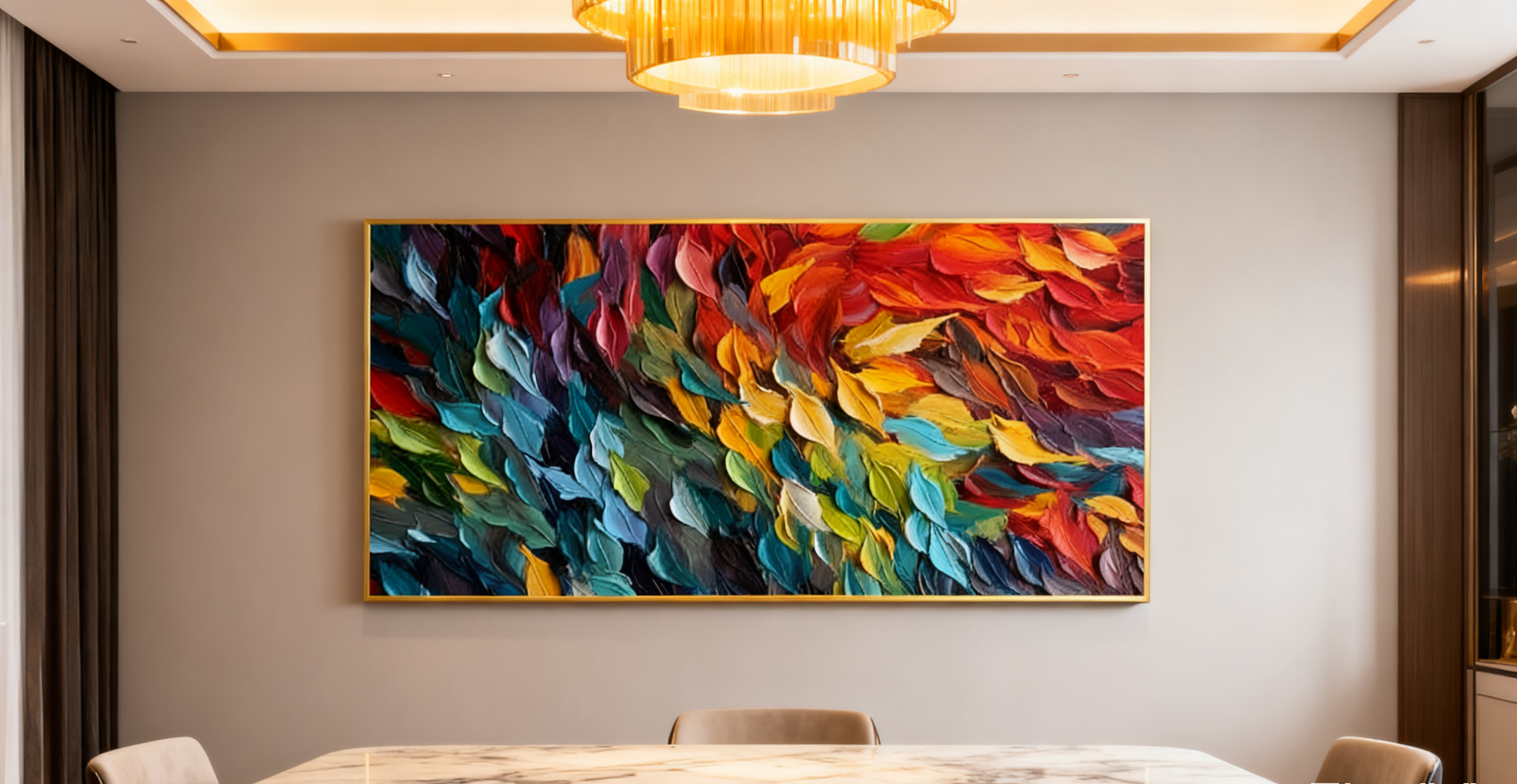 Blue & Green Minimalist Abstract Painting #BGM 011