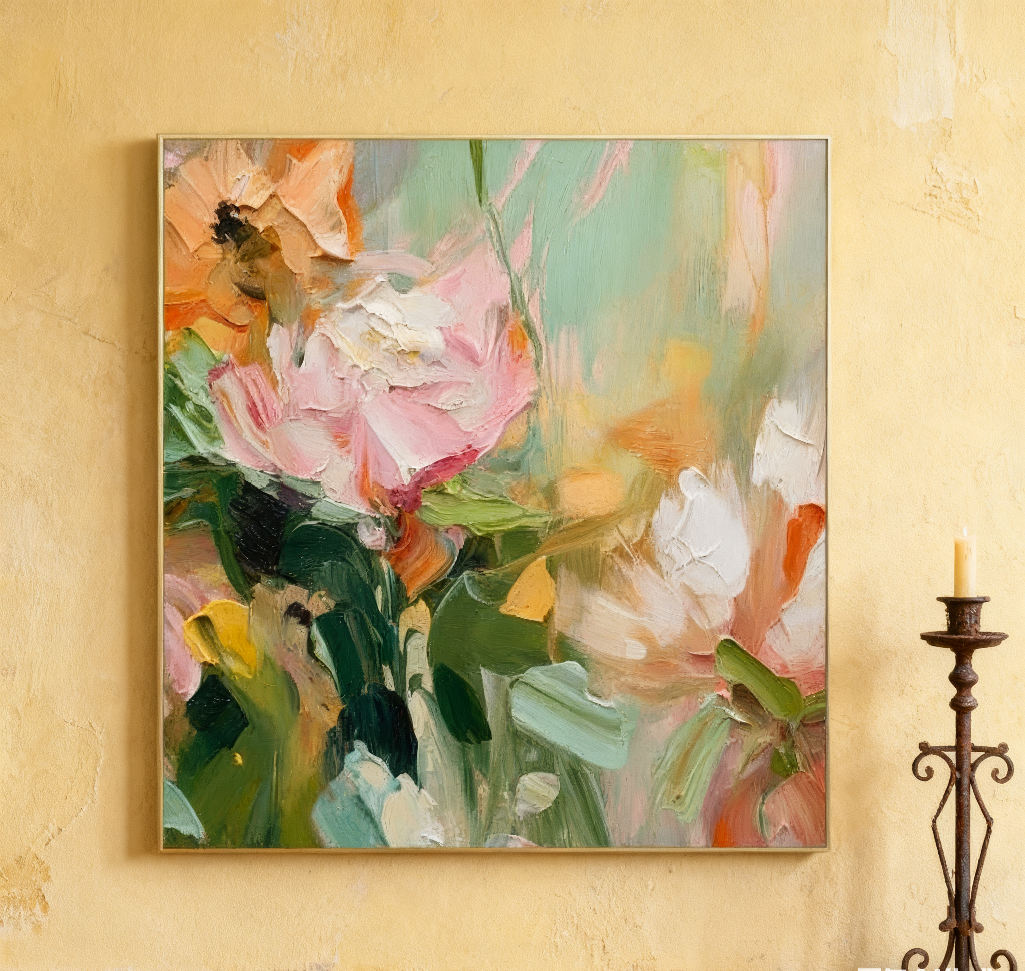 Large Floral Abstract Wall Art for Home Decor #FT 013