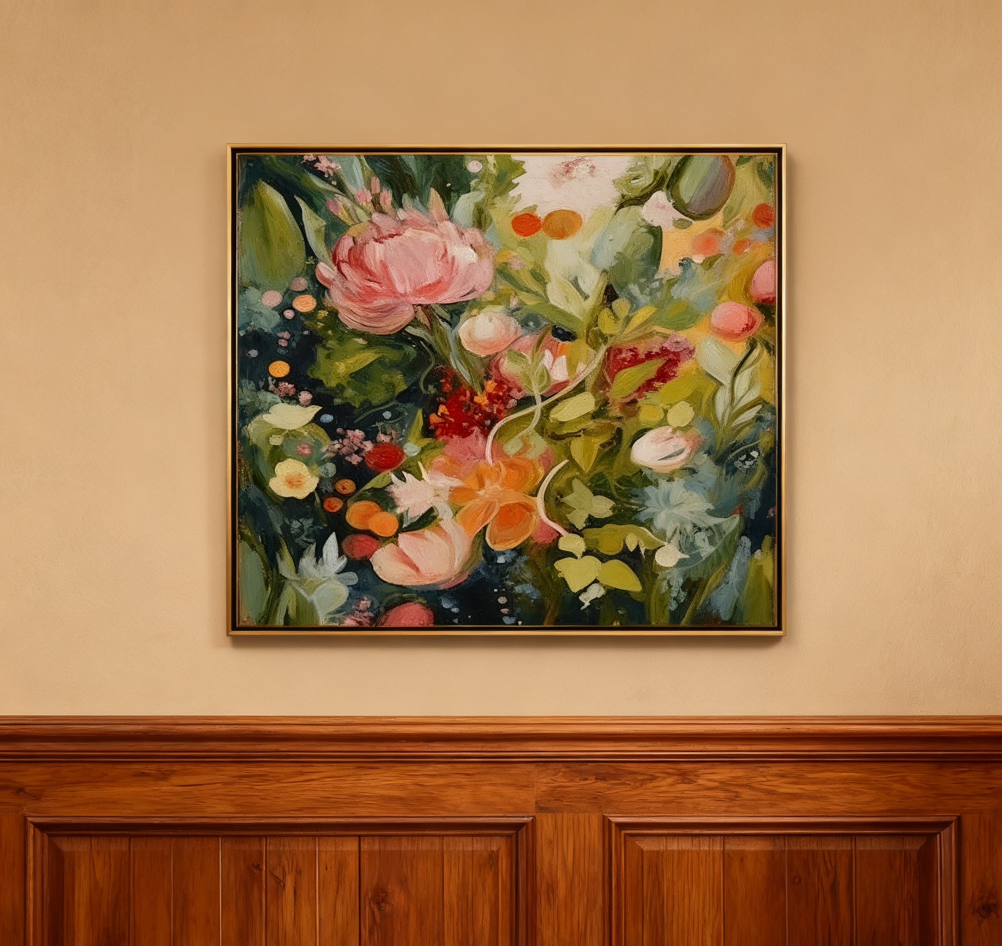 Large Floral Abstract Wall Art for Home Decor #FT 012