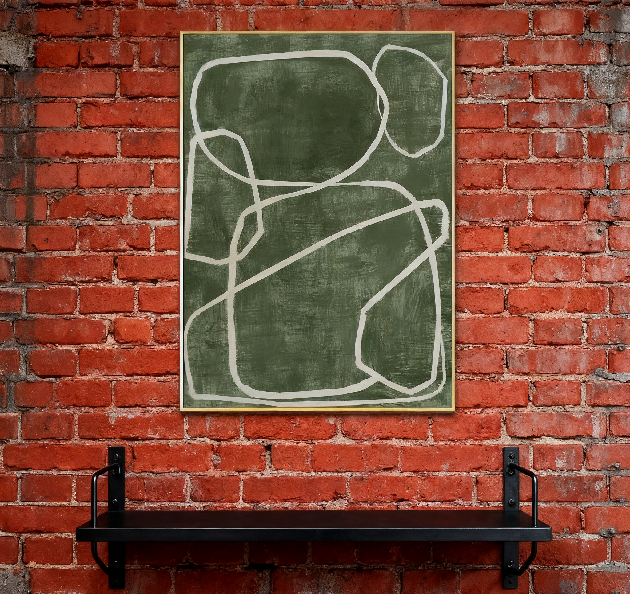 Blue & Green Abstract Painting #AVG 002