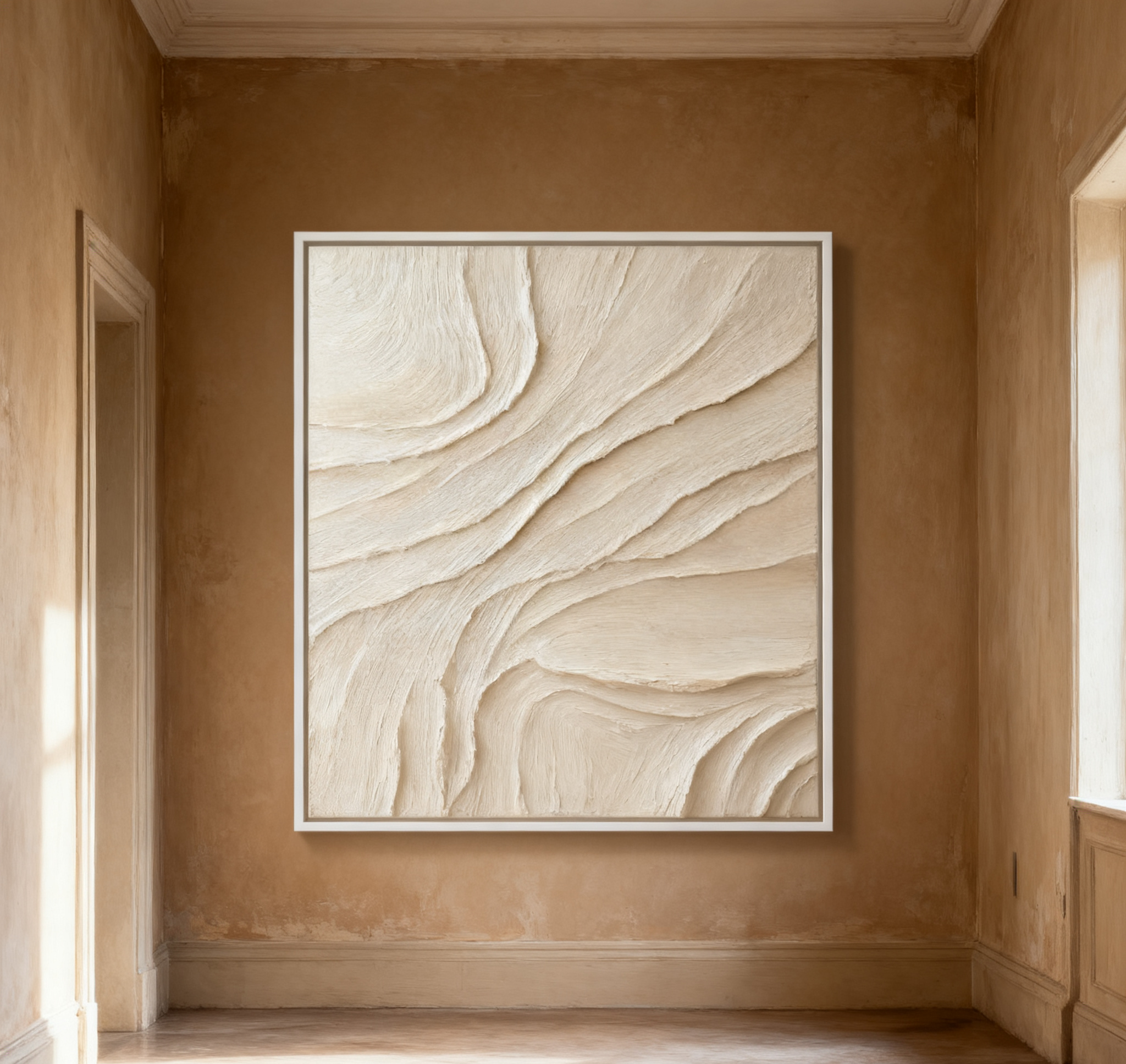 White Minimalist Abstract Painting #CXA 028