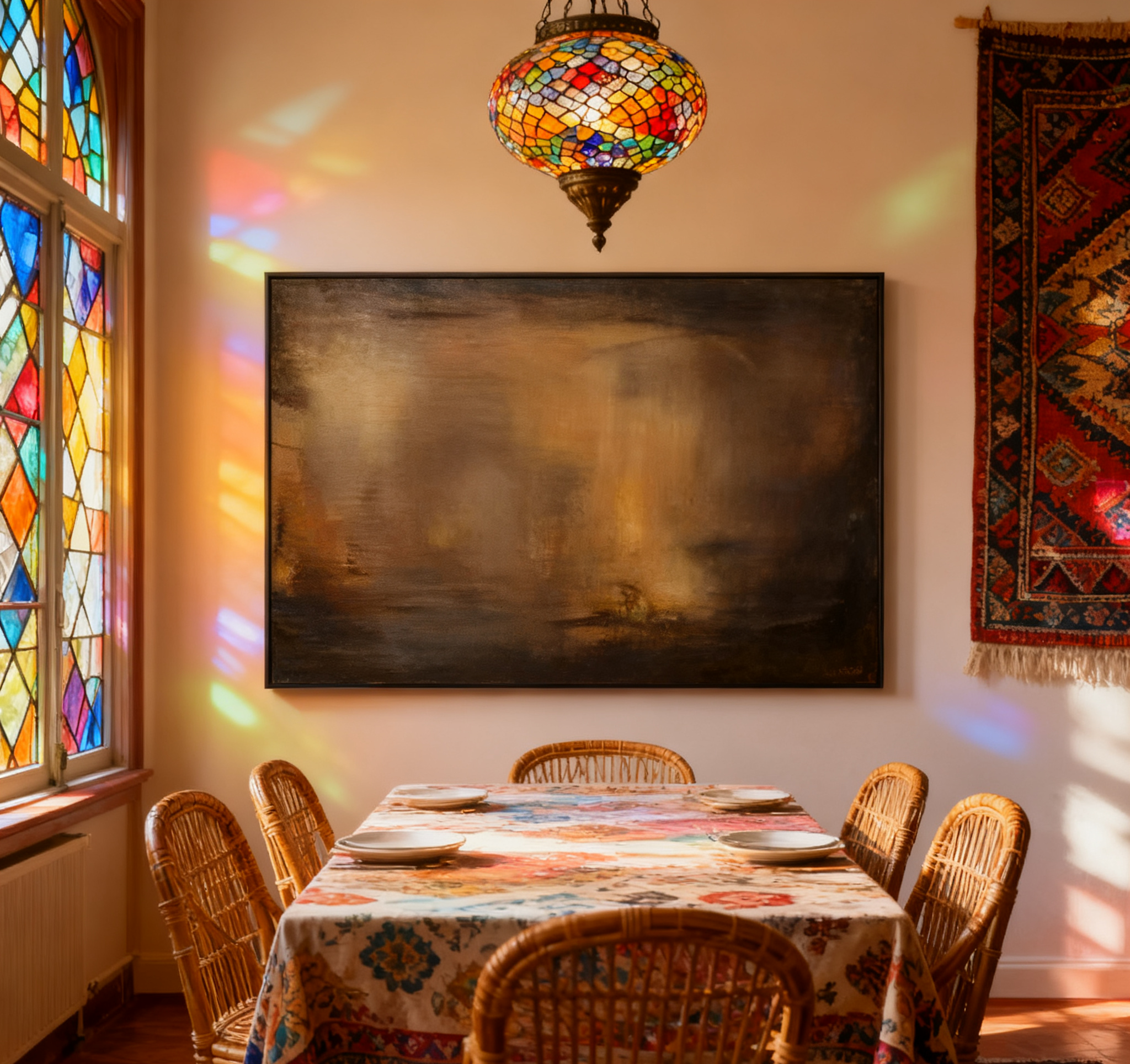 Brown Landscape Moody Canvas, Modern Wall Decor #BGA 077