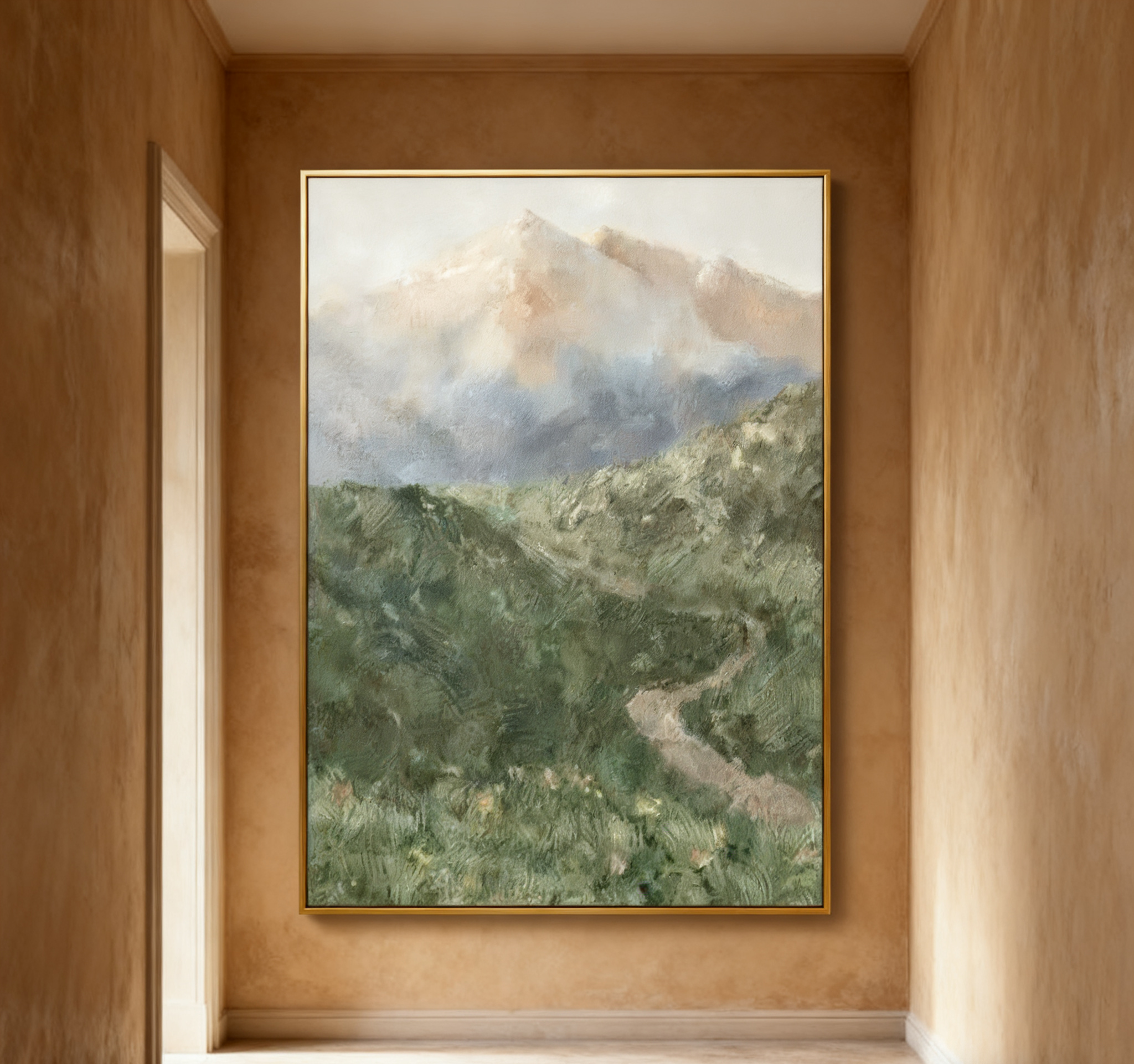 Blue & Green Abstract Painting #CXA 003