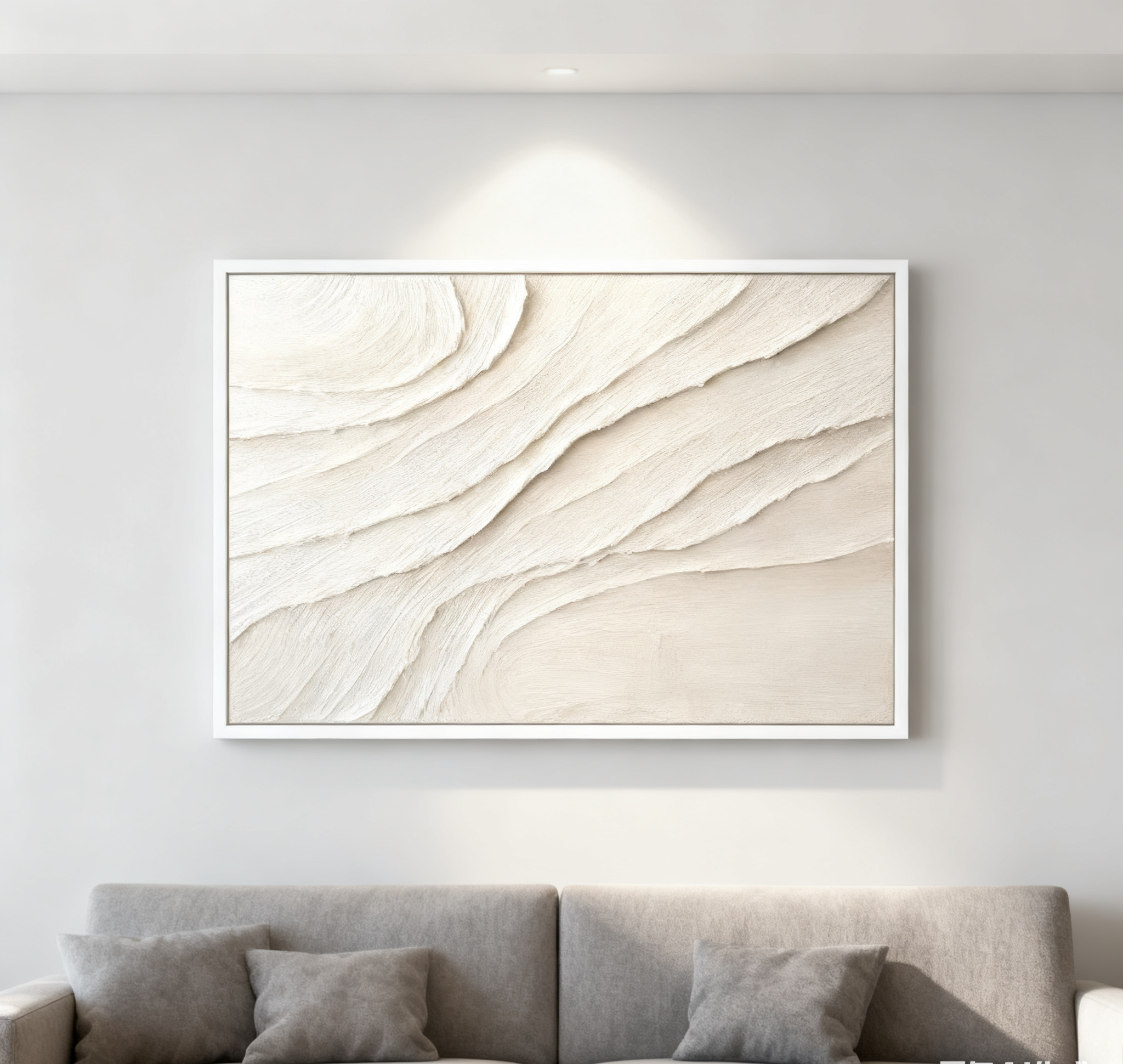 White Minimalist Abstract Painting #CXA 028