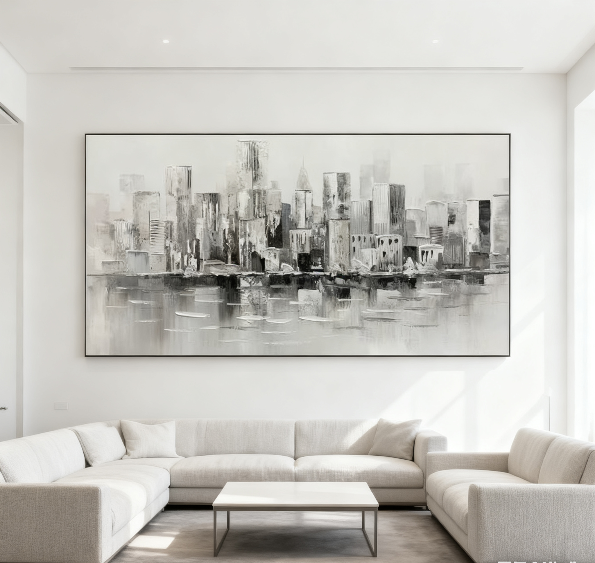 Black & White Abstract Painting #BWA 001