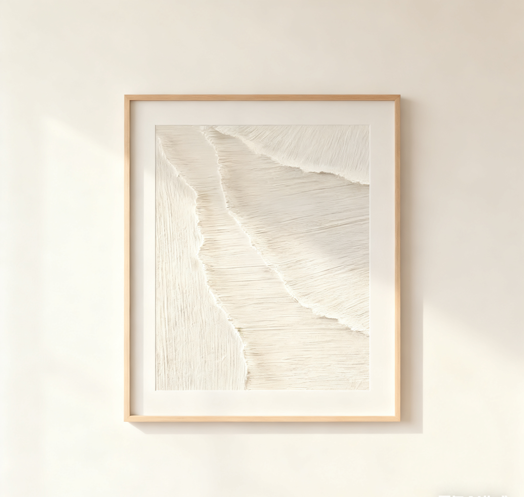 White Minimalist Abstract Painting #CXA 018