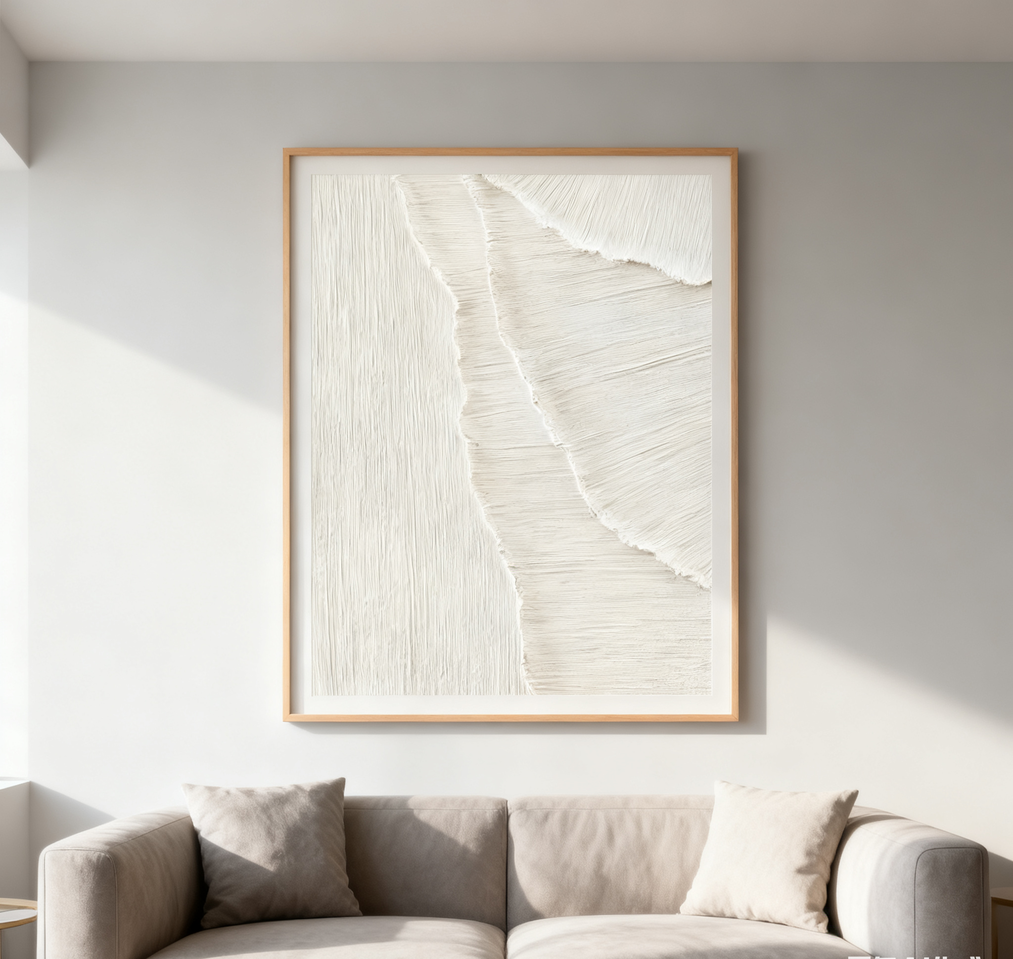 White Minimalist Abstract Painting #CXA 015