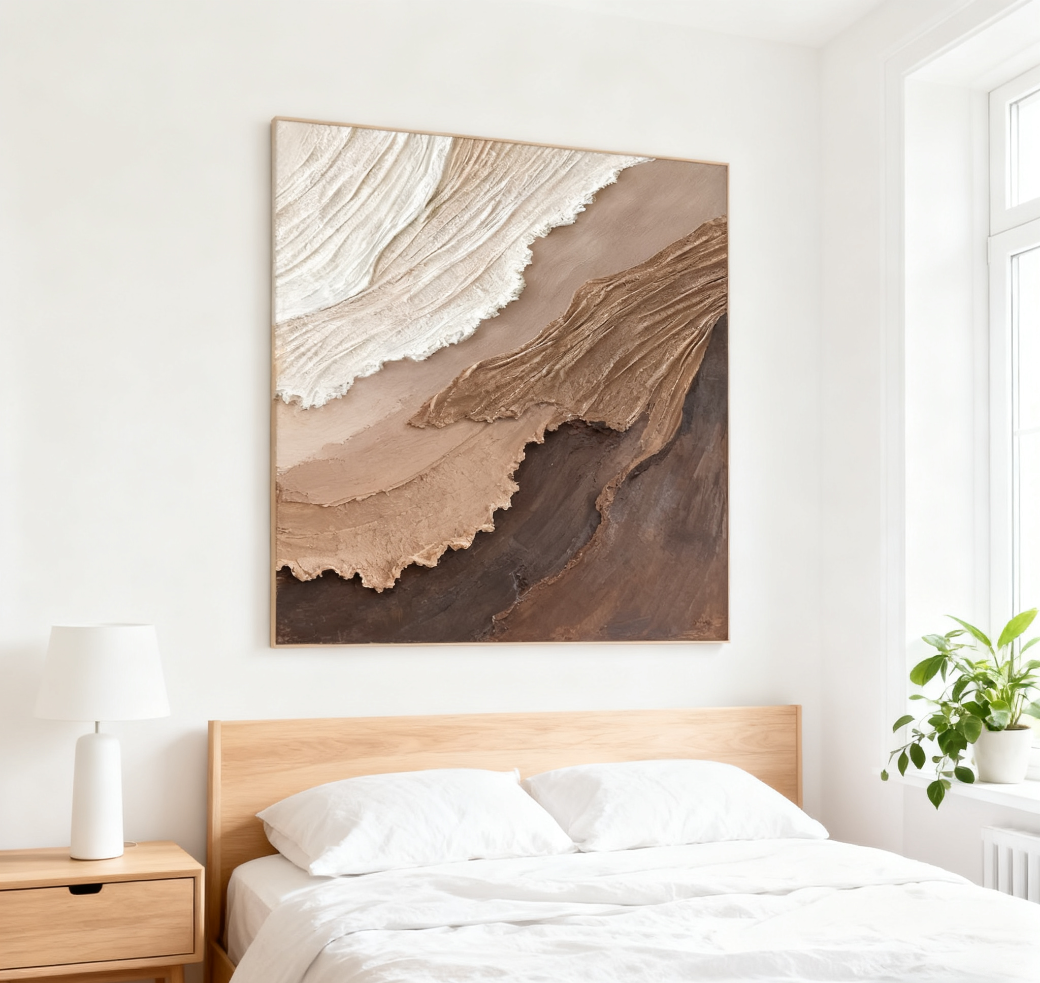 Beige & Brown Minimalist Painting #BBM 002