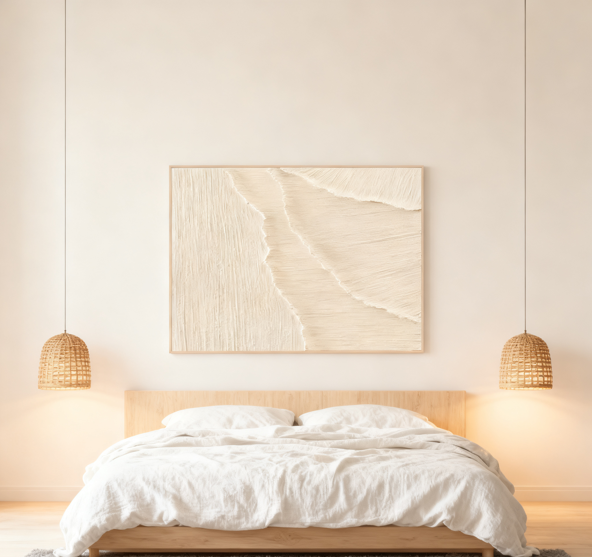 White Minimalist Abstract Painting #CXA 018