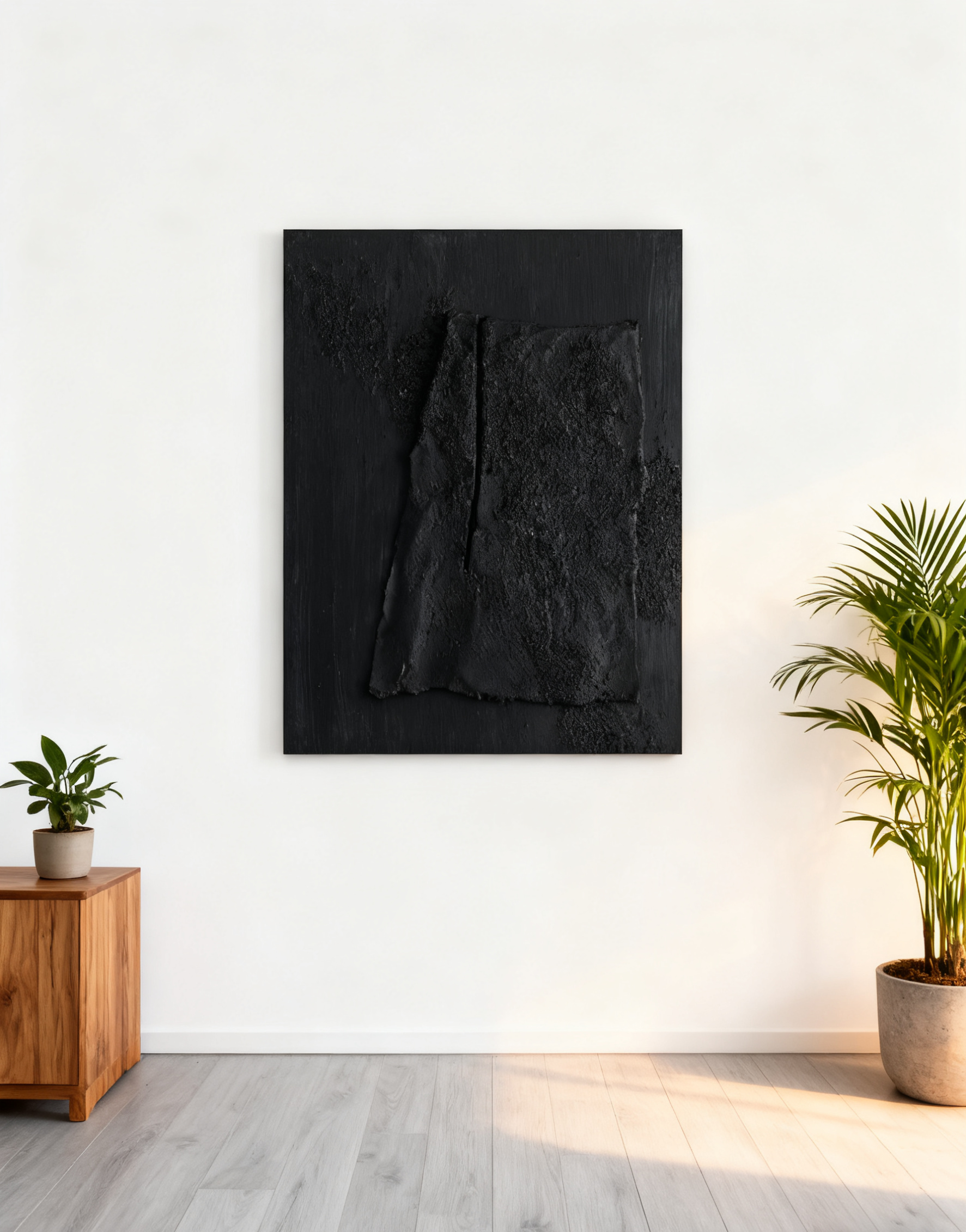 Black Minimalist Abstract Painting #BM 001