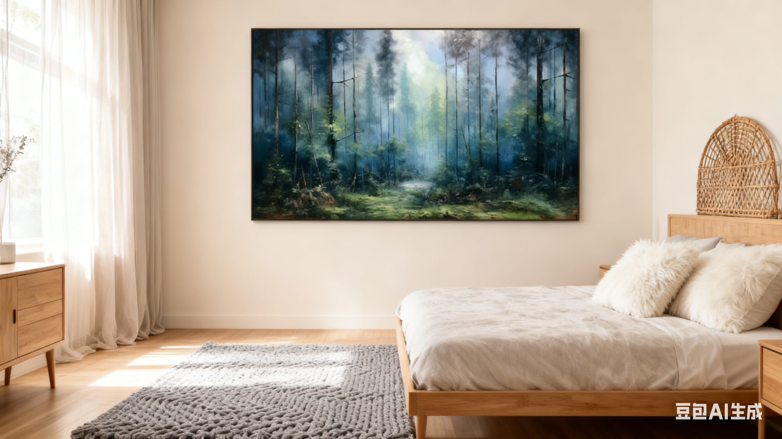 Woodland Mist Abstract Wall Art #BGA 047