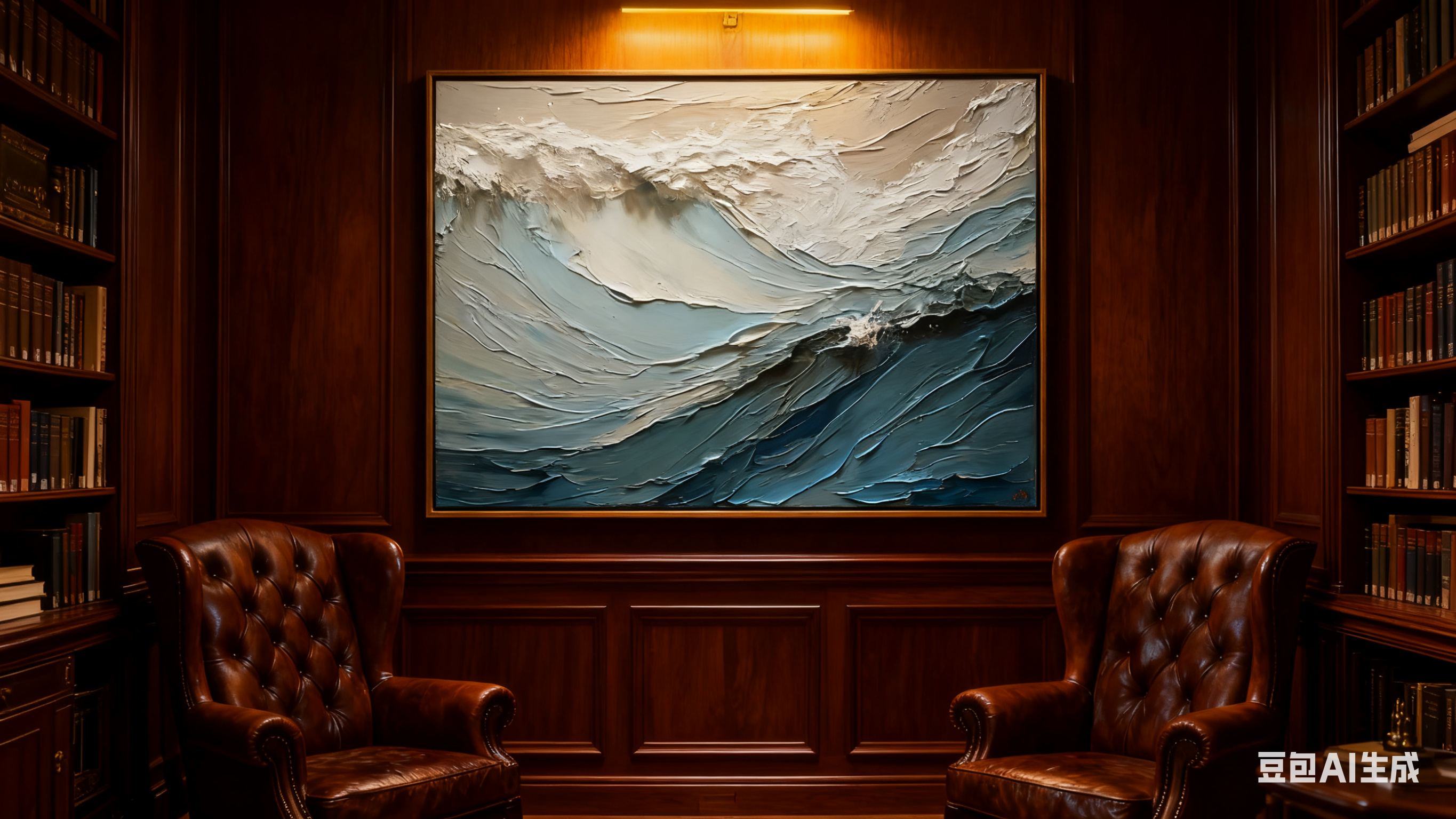 Blue & Green Abstract Painting #CXA 017