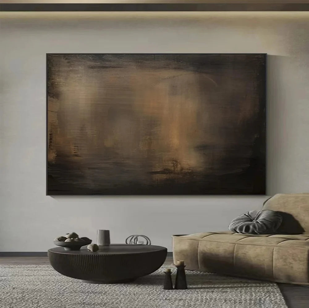 Brown Landscape Moody Canvas, Modern Wall Decor #BGA 077