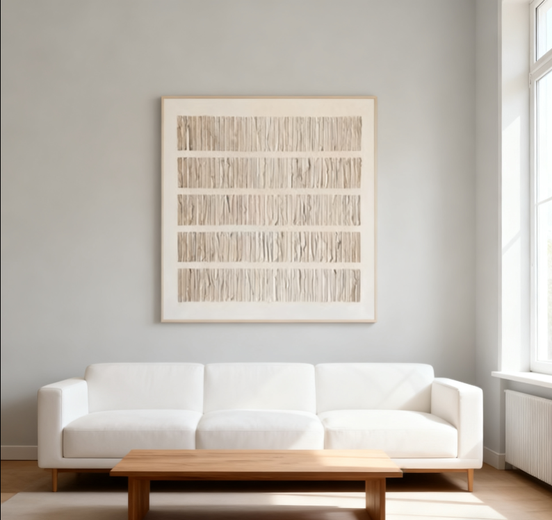 Beige & Brown Abstract