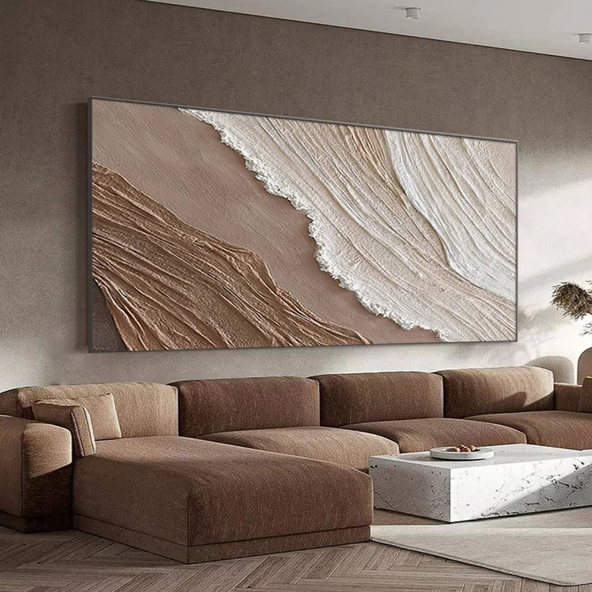 Ocean-themed oil painting wall decoration, hand-painted abstract artwork OP#012