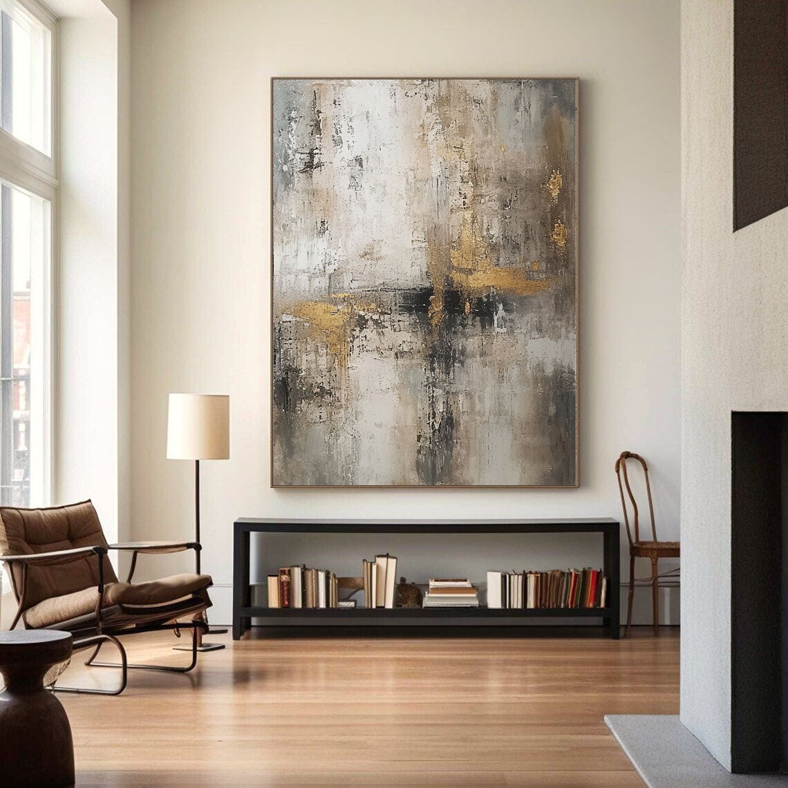 Beige & Brown Abstract Painting #BBA 040