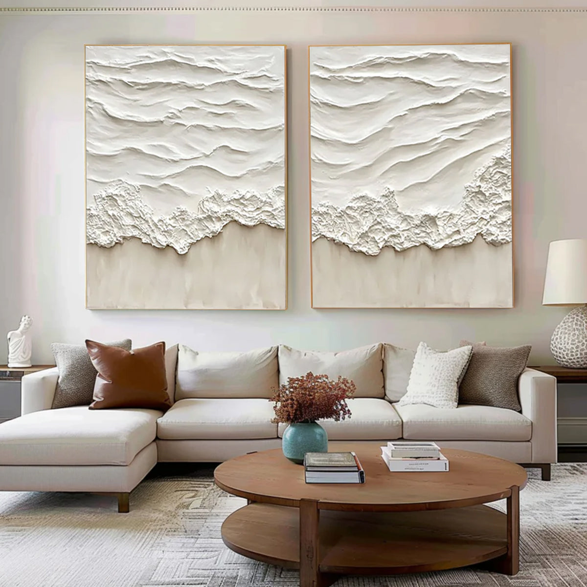 Ocean-themed oil painting wall decoration, hand-painted abstract artwork OP#007
