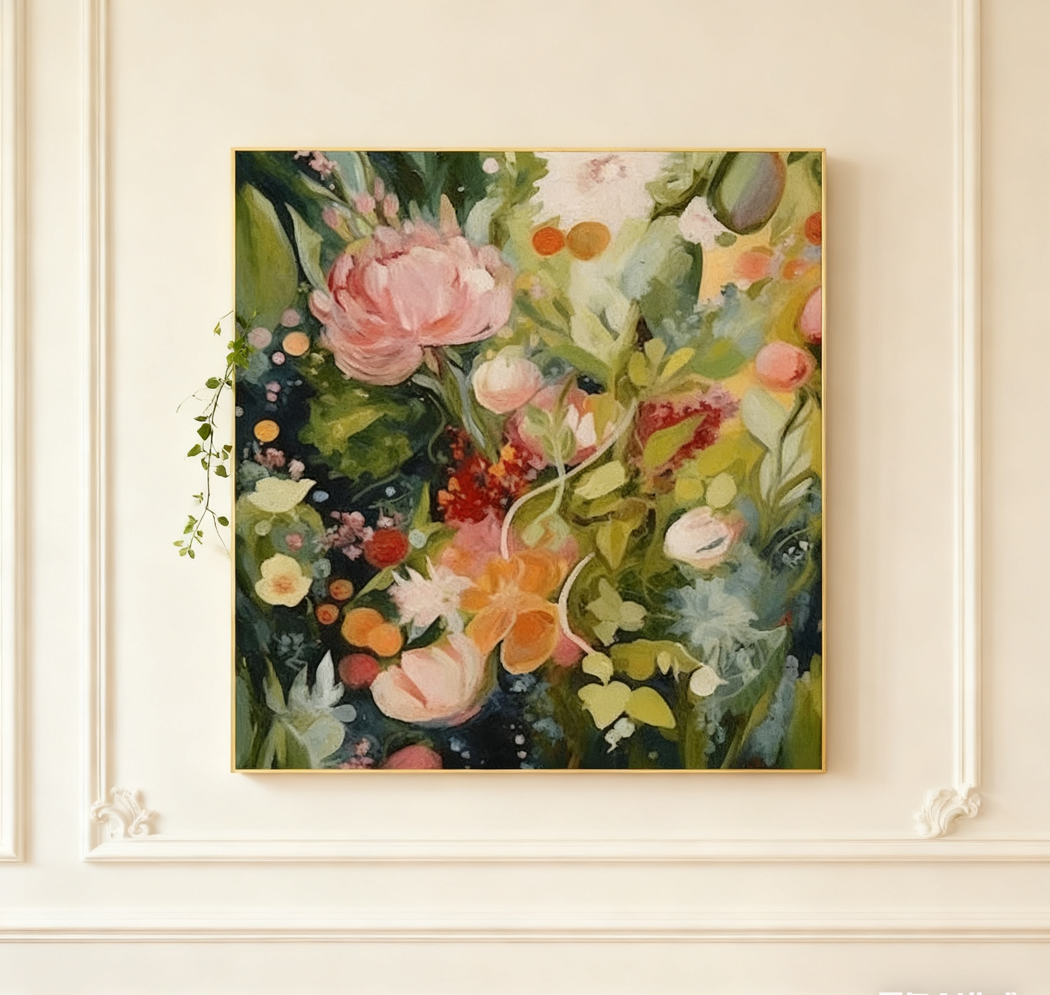 Large Floral Abstract Wall Art for Home Decor #FT 012