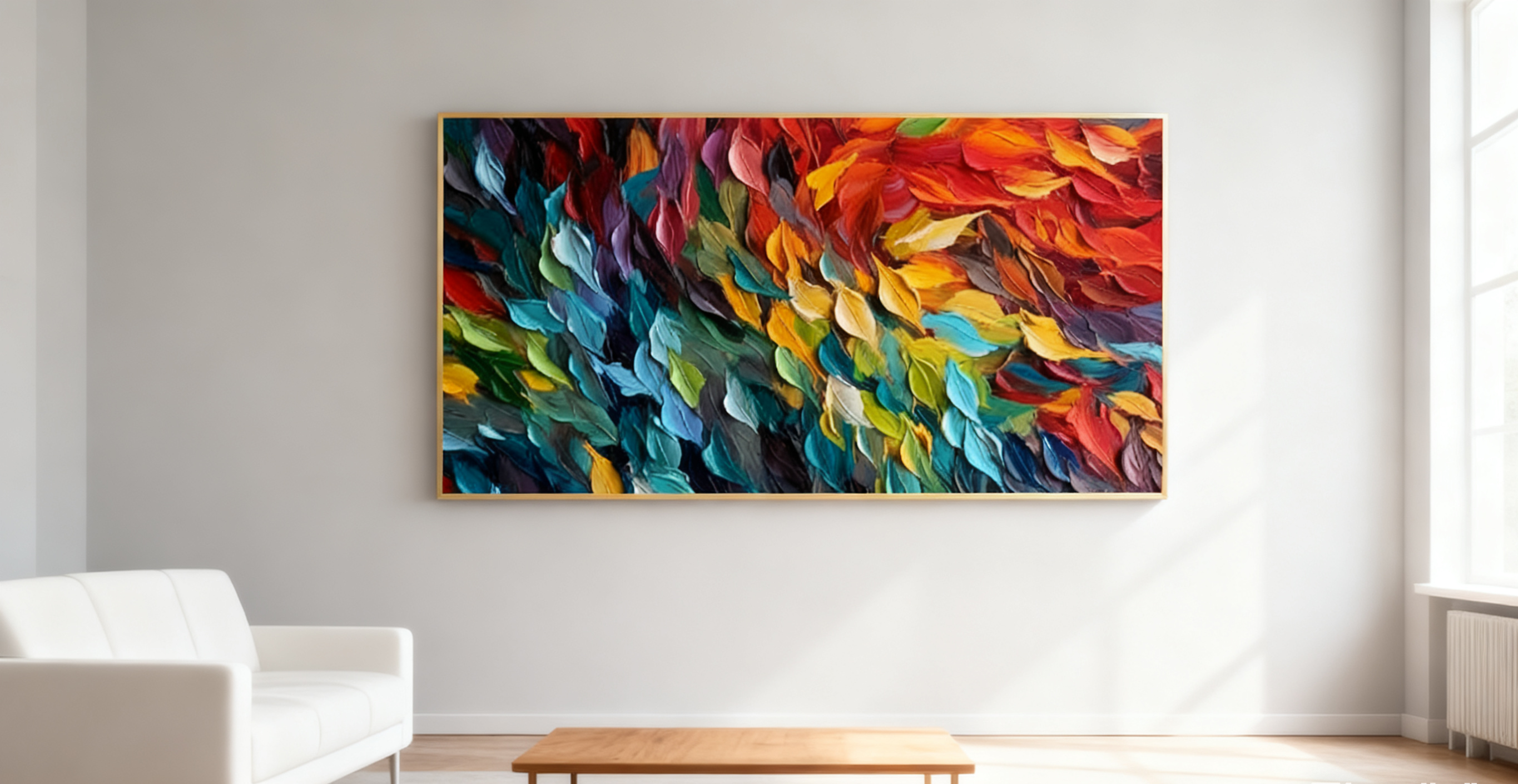 Blue & Green Minimalist Abstract Painting #BGM 011